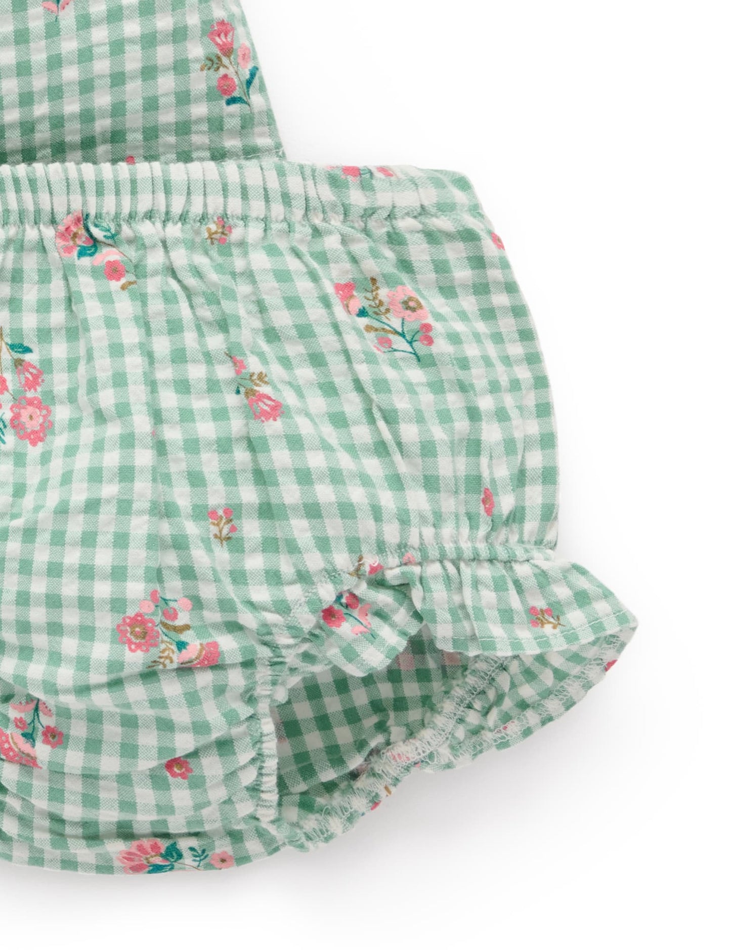Gingham Floral Set | Green