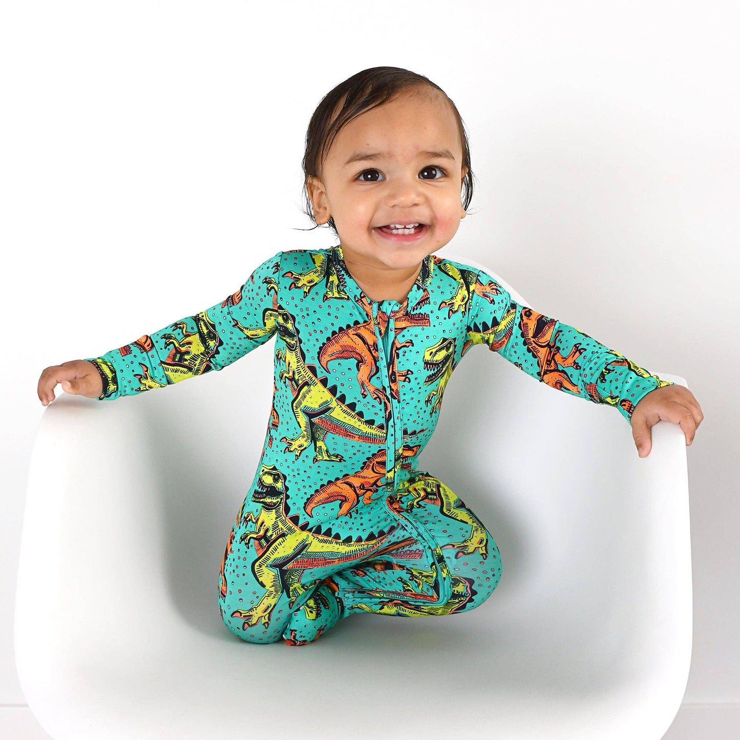 Drew Dino Bamboo Sleepies Two Way Zip