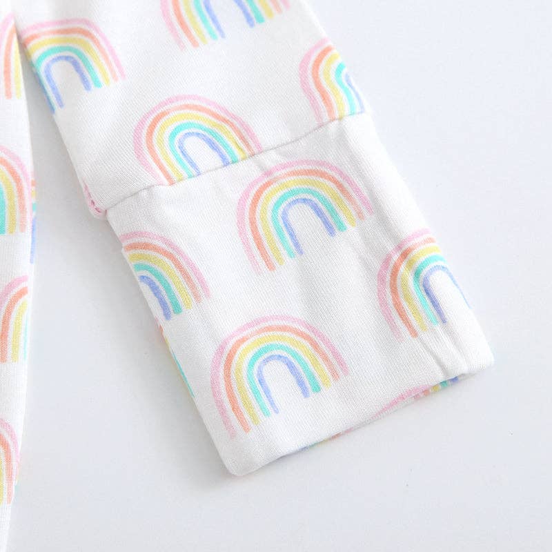 Forever Rainbow Zippered Romper NICU Friendly
