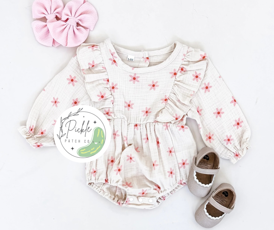 Spring Dainty Muslin Romper
