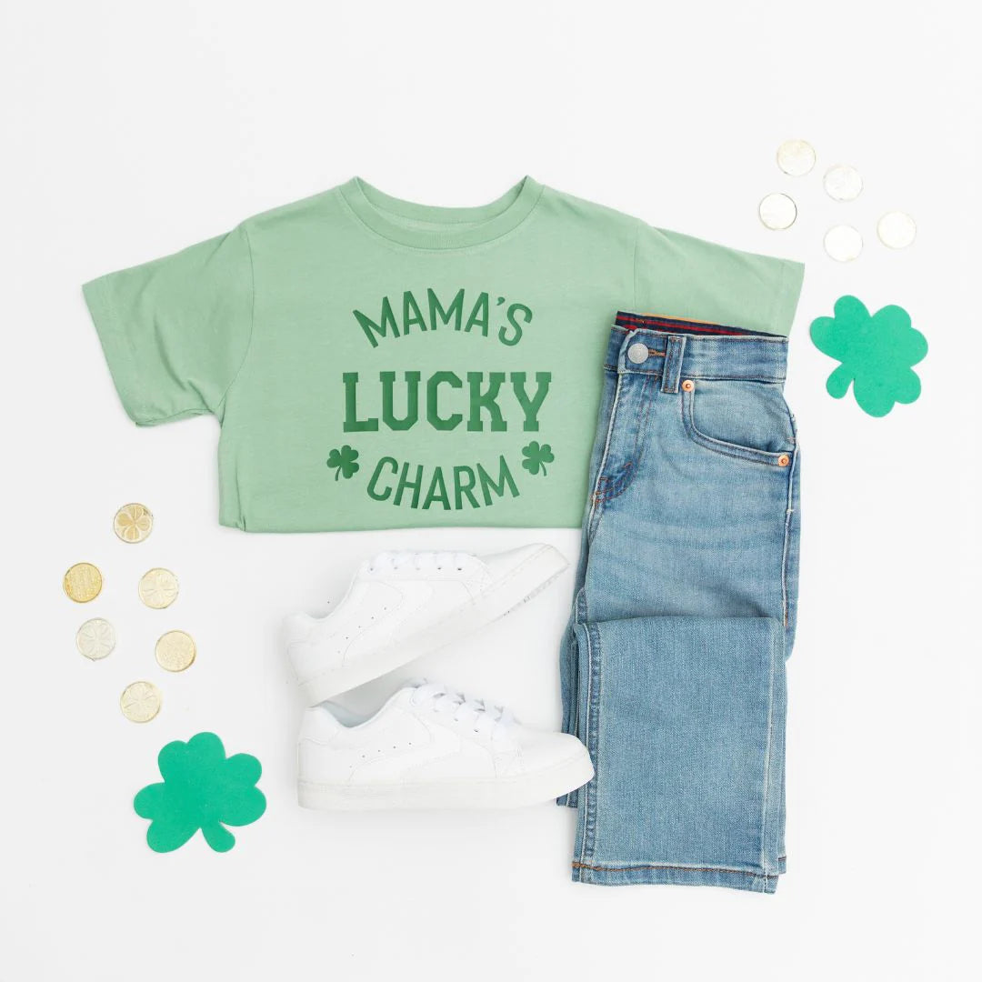 Mama’s Lucky Charm St. Patrick’s Day Short Sleeve | Sage
