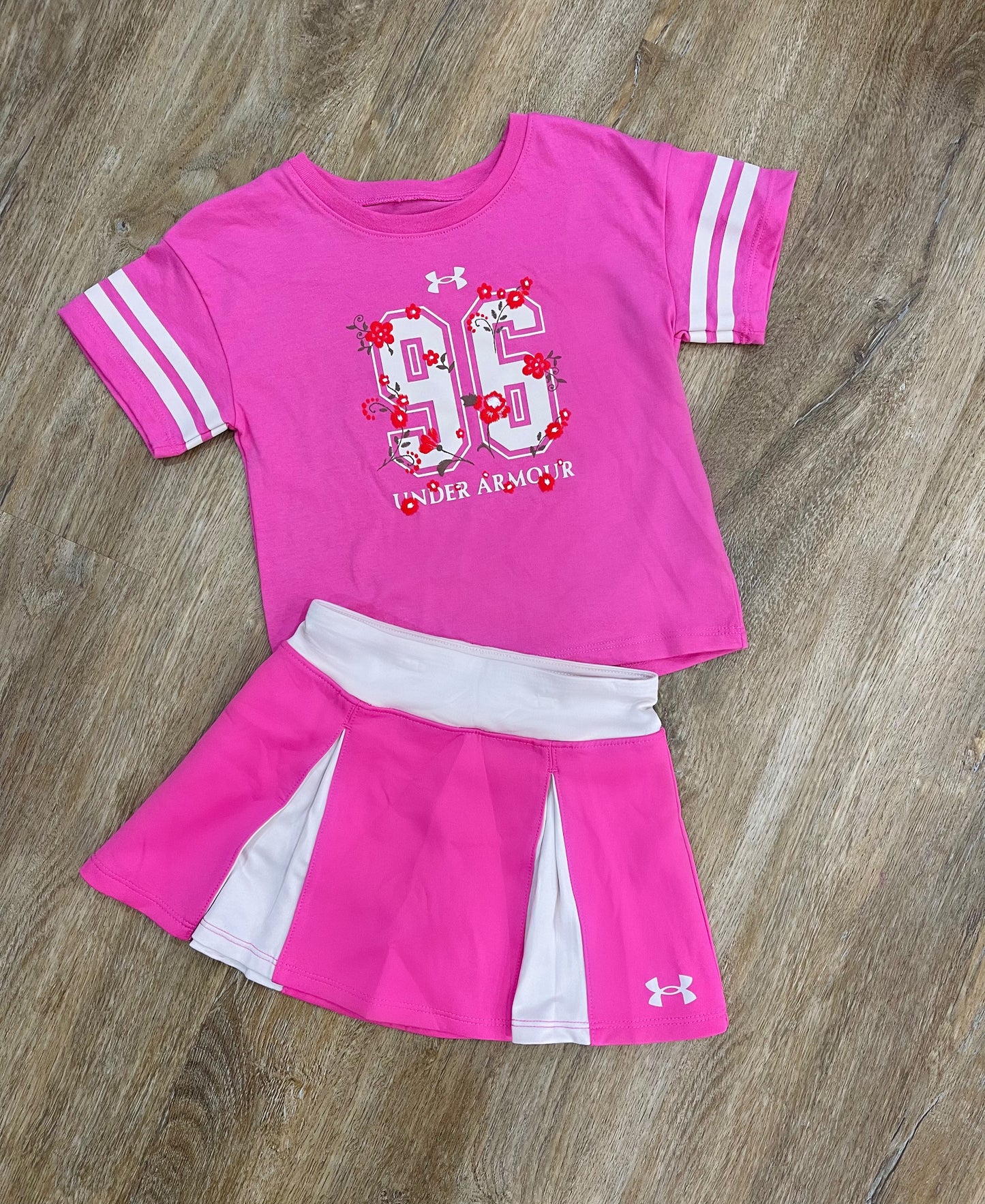 UA Floral Varsity Tee | Pink Frenzy