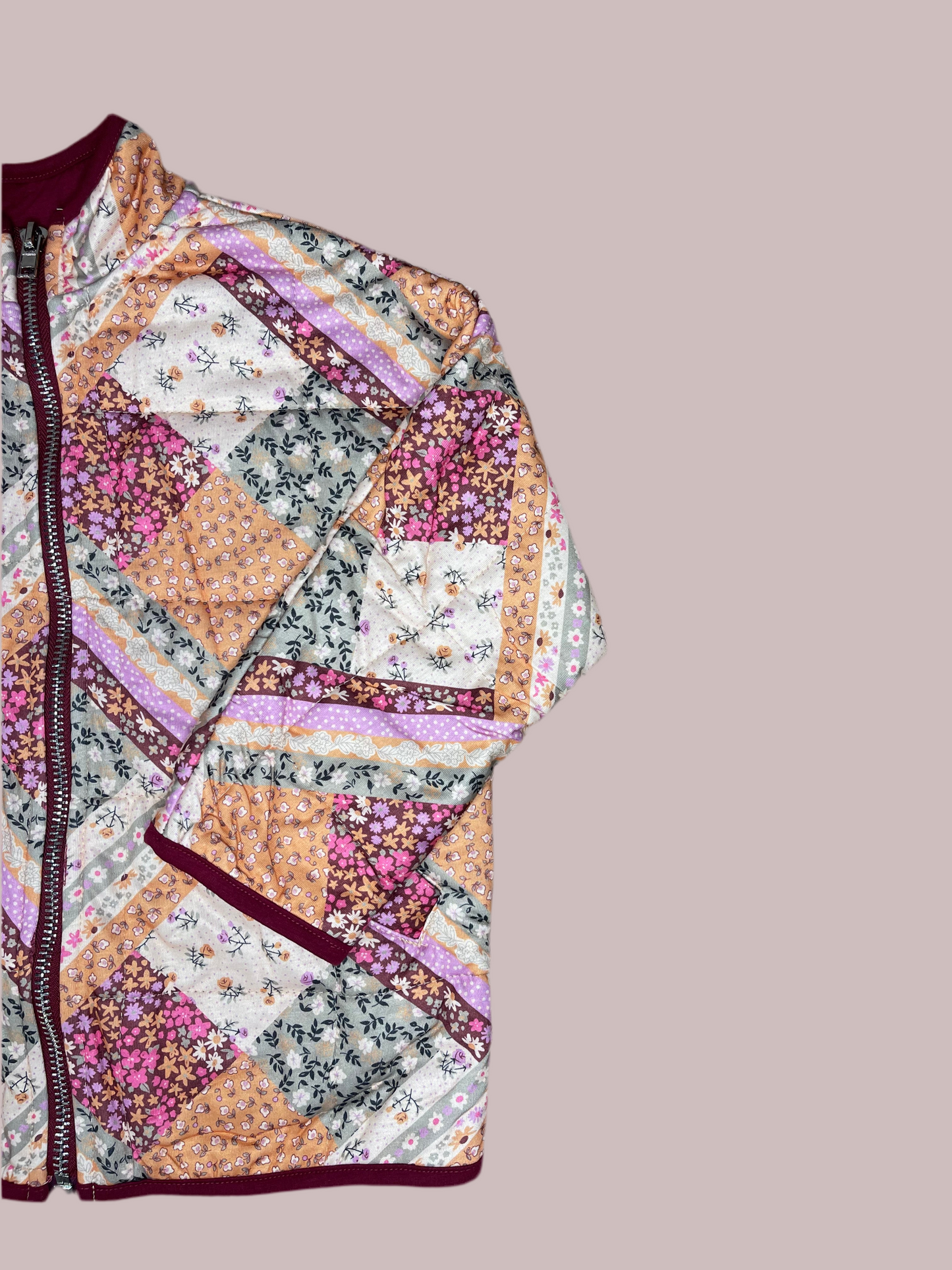 Patch Print Quilted Jacket