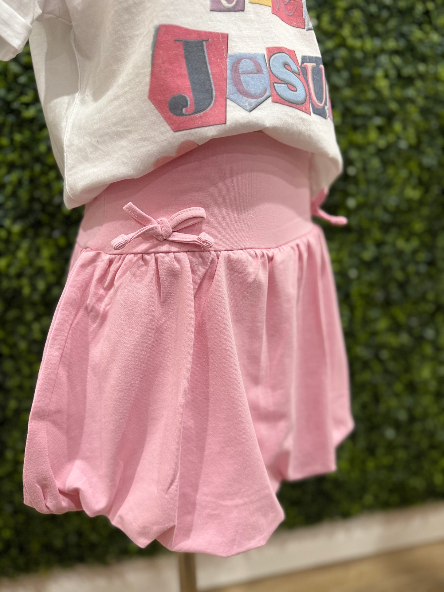 Bubble Skort With Bows | Pink
