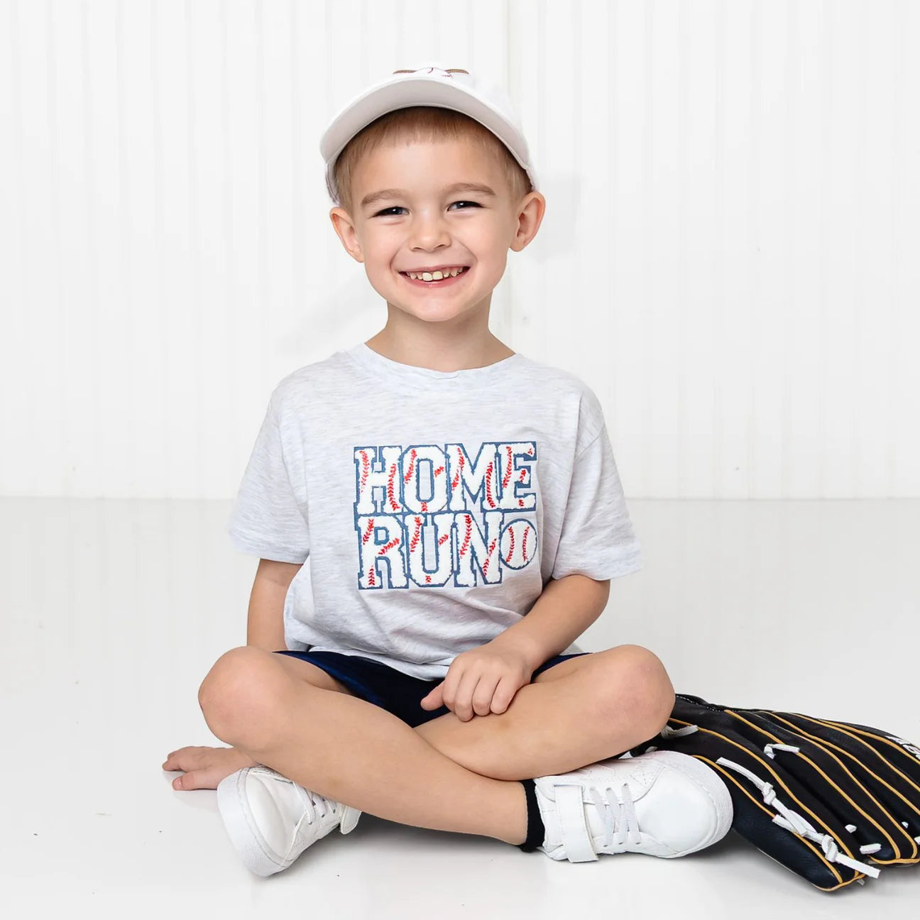 Home Run Patch Short Sleeve Tee | Ash