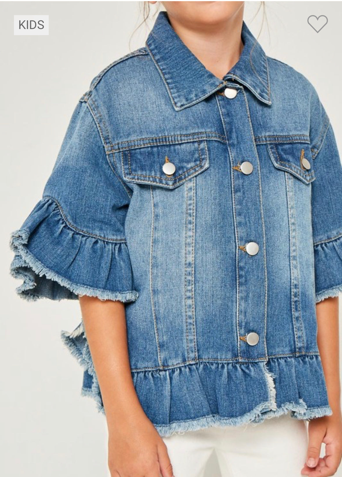 Ruffle Denim Jacket