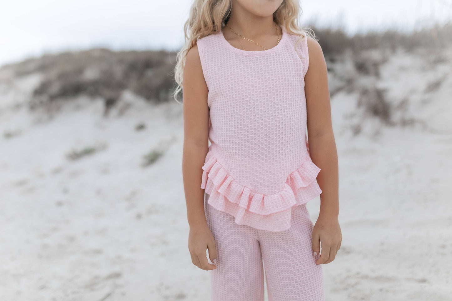Ruffle Waffle Knit Summer Set
