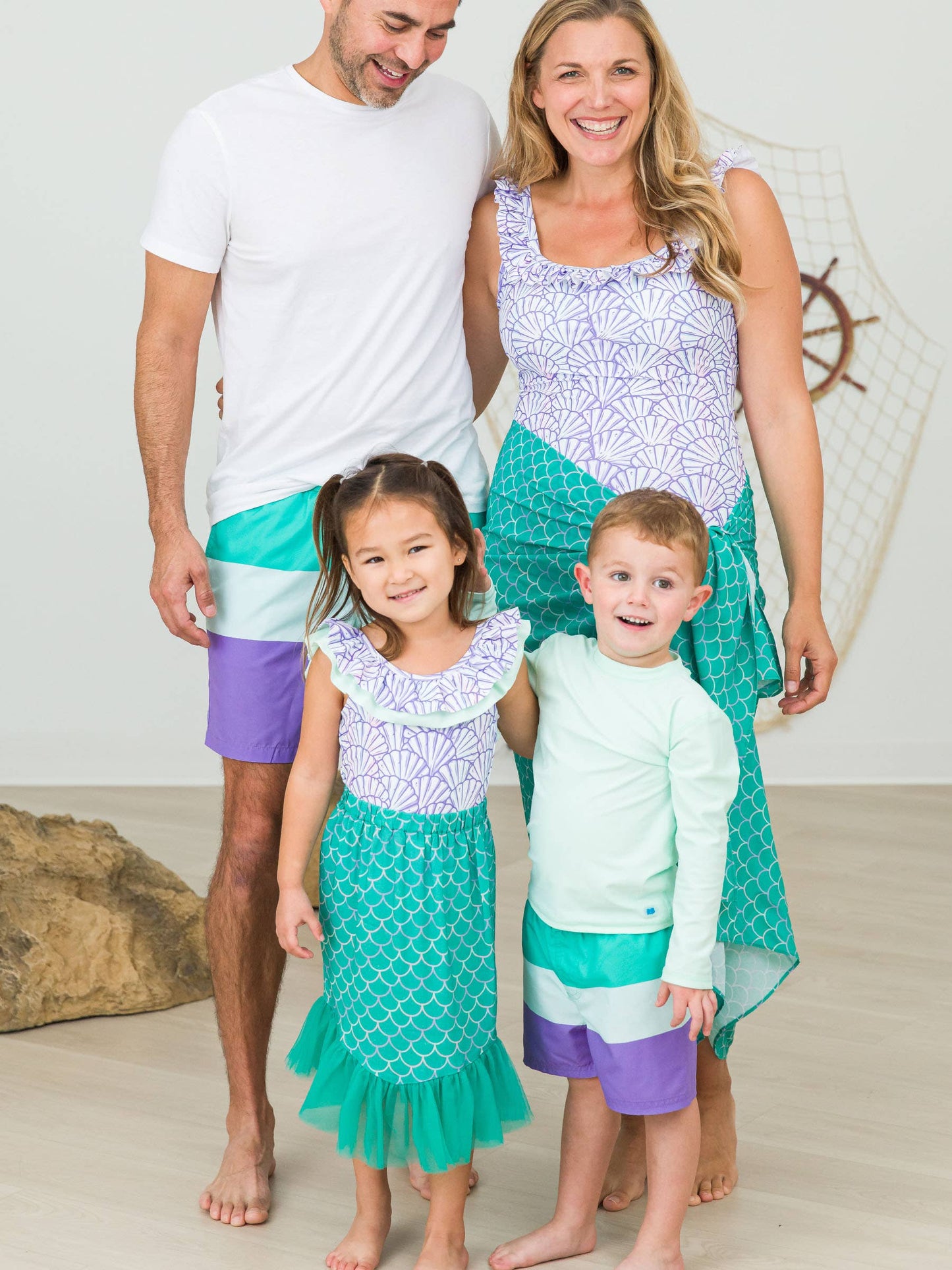 Sparkle Scales Mermaid Tail Skirt Cover-Up