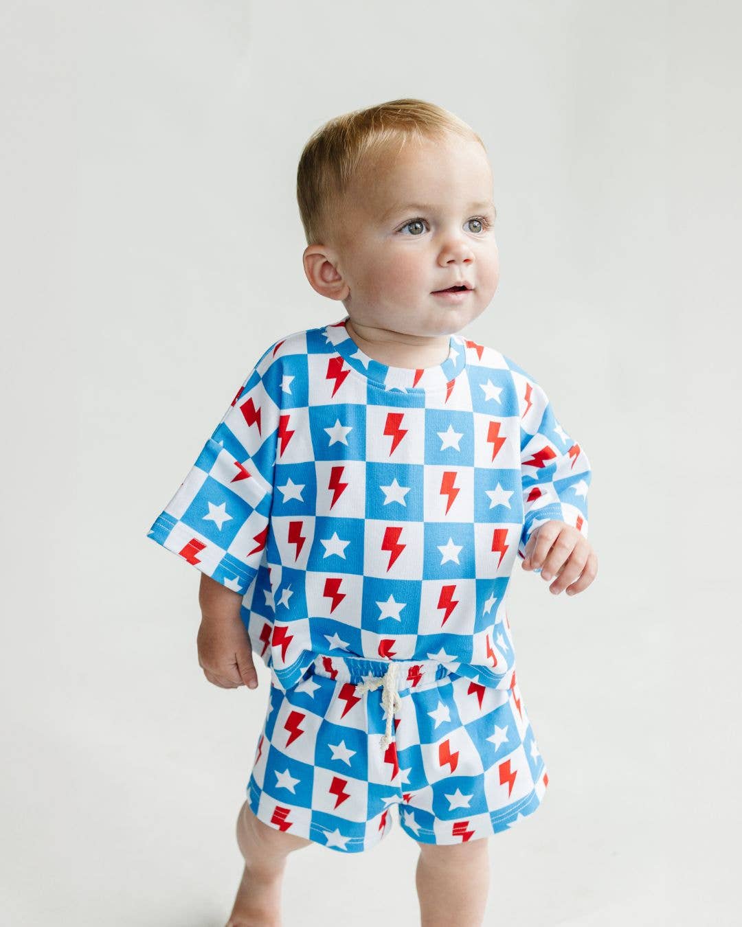 Checks, Stars & Bolts Shortie Set