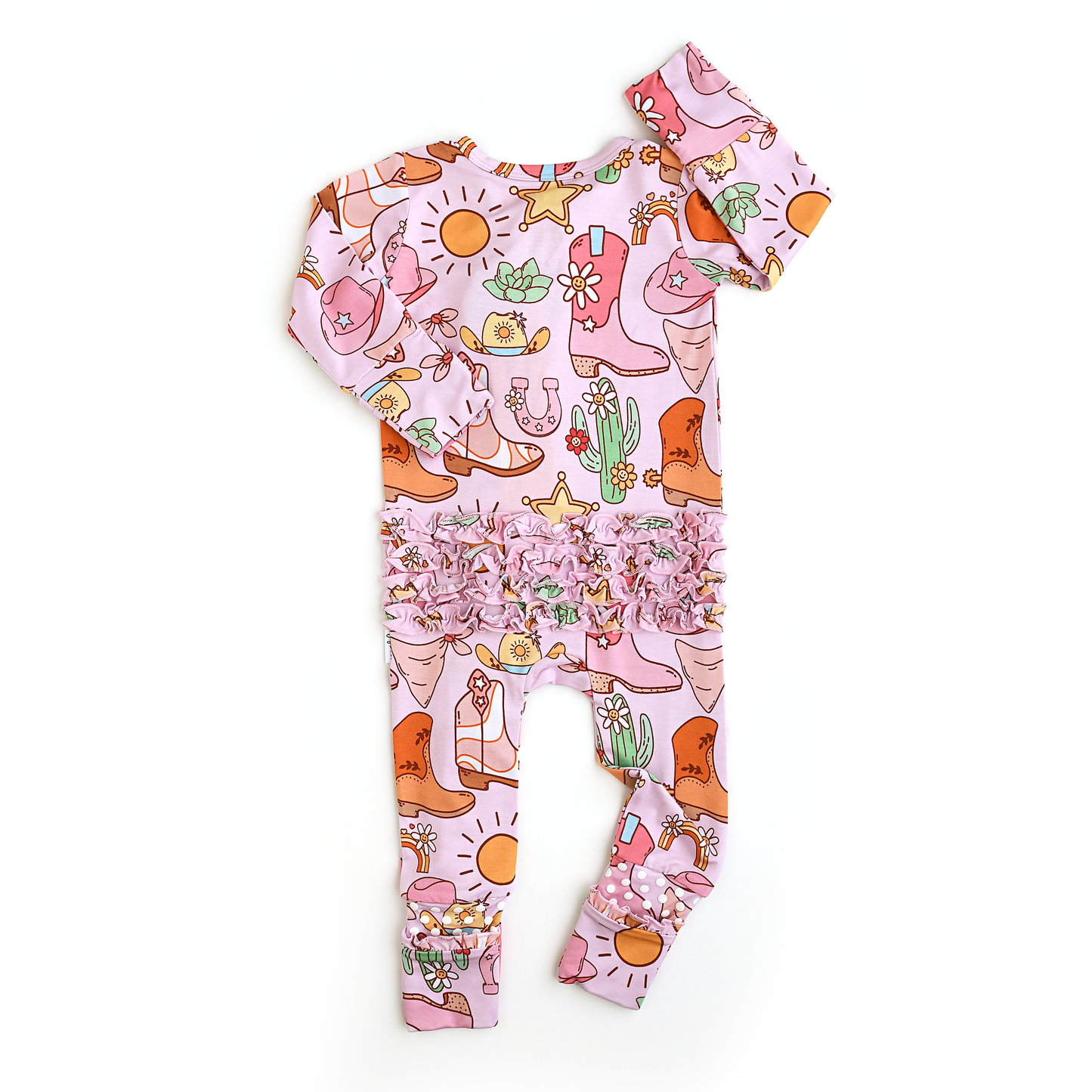 Lainey Ruffle Zip Bamboo Baby Sleepies