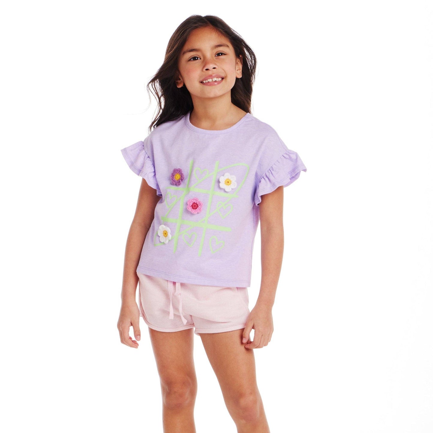 Crochet Tic Tac Toe Ruffle Tee