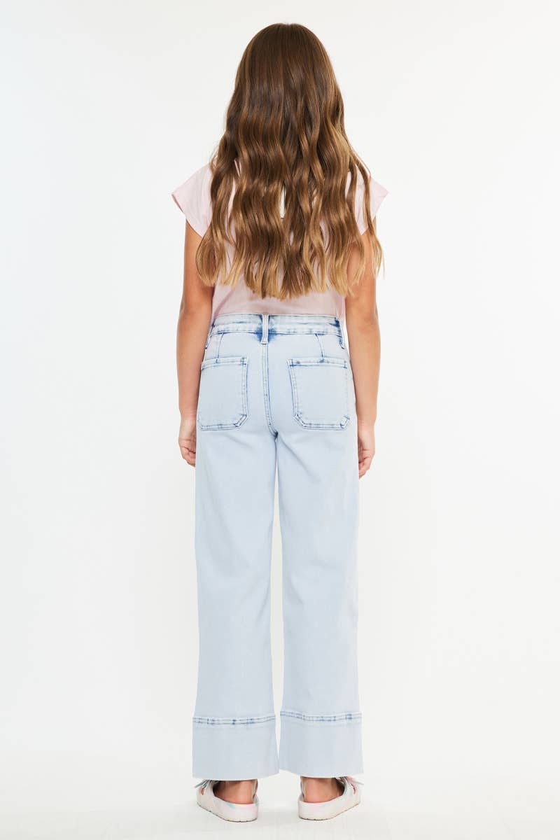 High Rise Crop Wide Leg Jeans