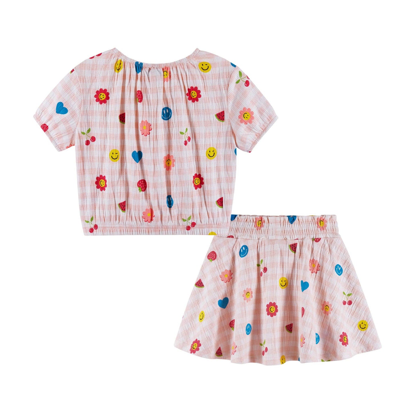 Jersey Gingham Icon Top & Skirt Set