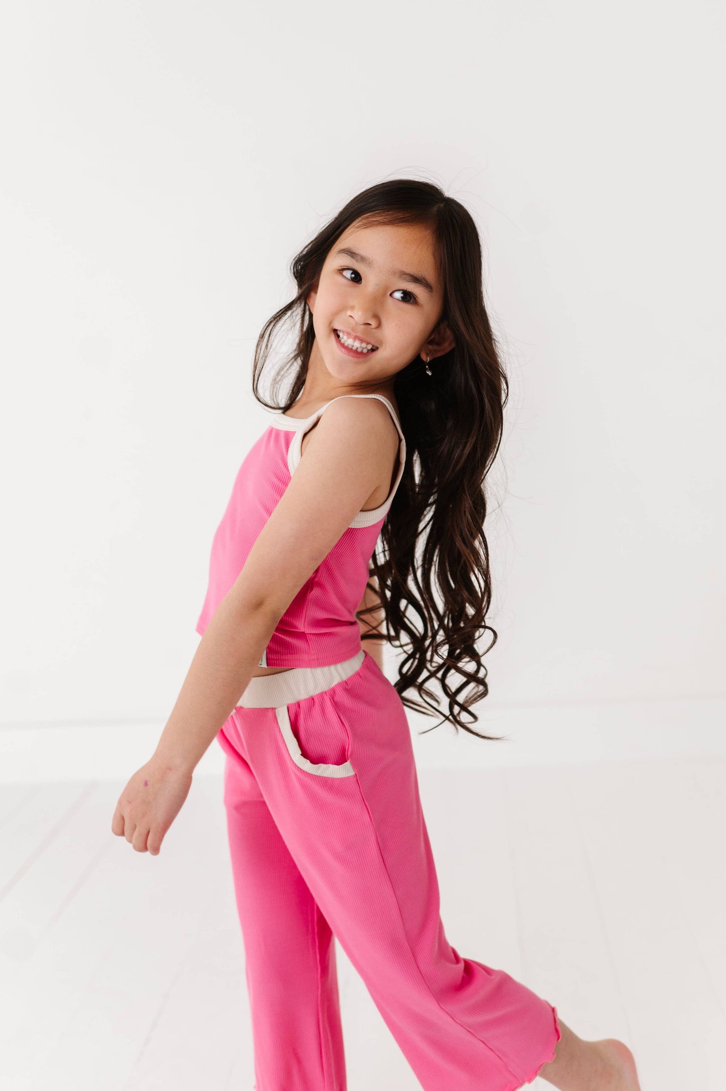 ROSEY | Ribbed Tank + Wide Leg Pants Set