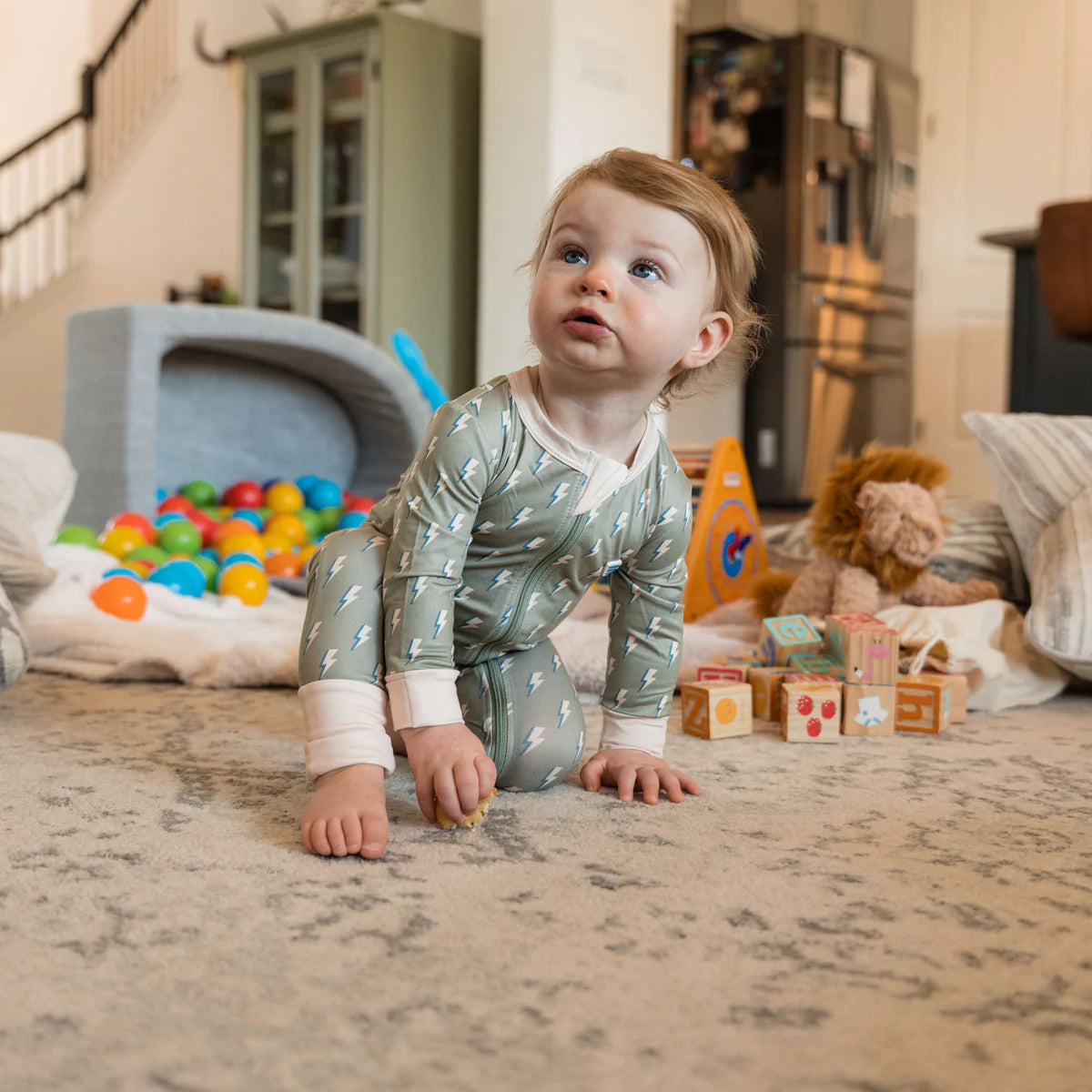 Sage Lightning | Baby Zip Up