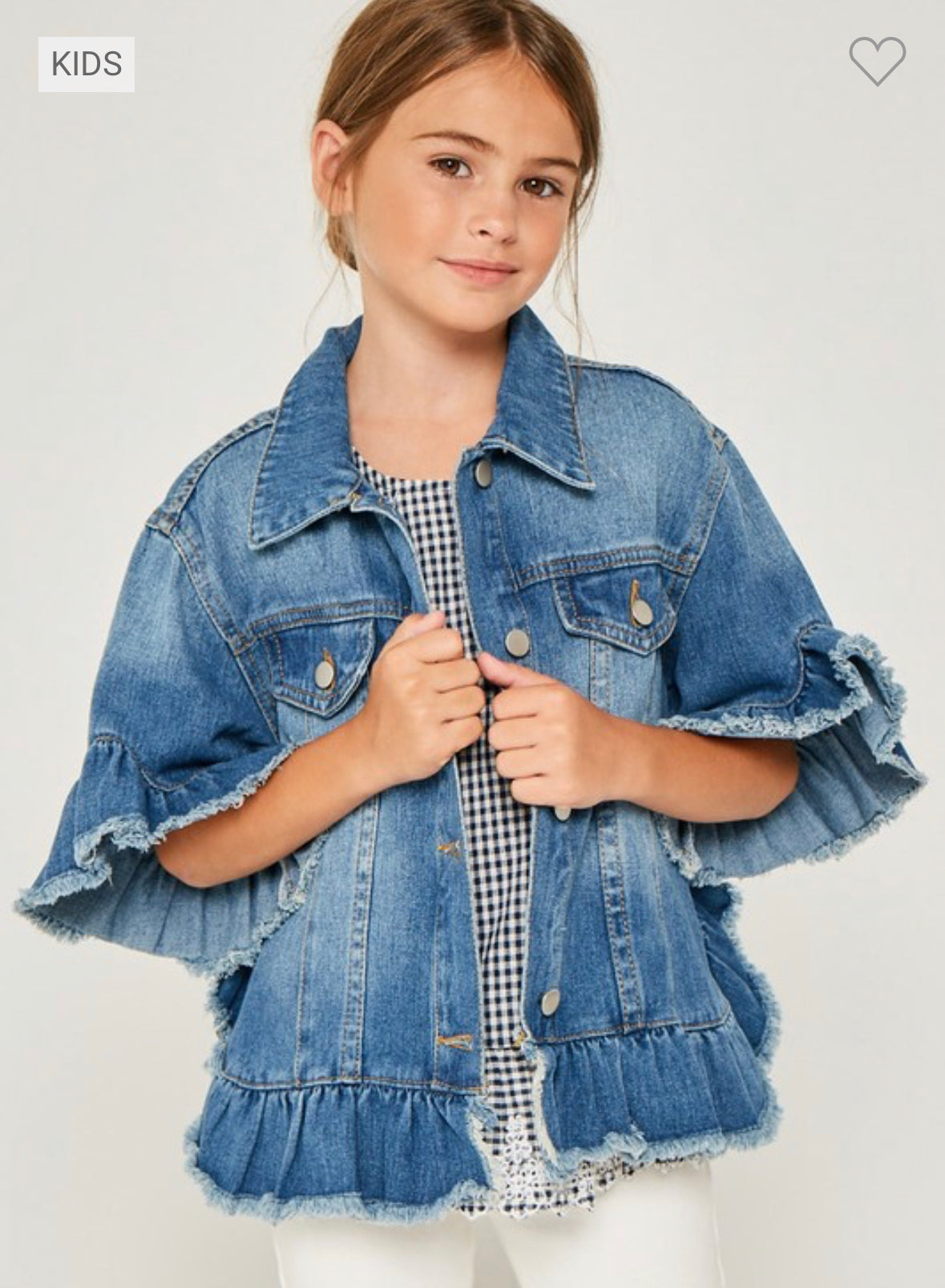 Ruffle Denim Jacket