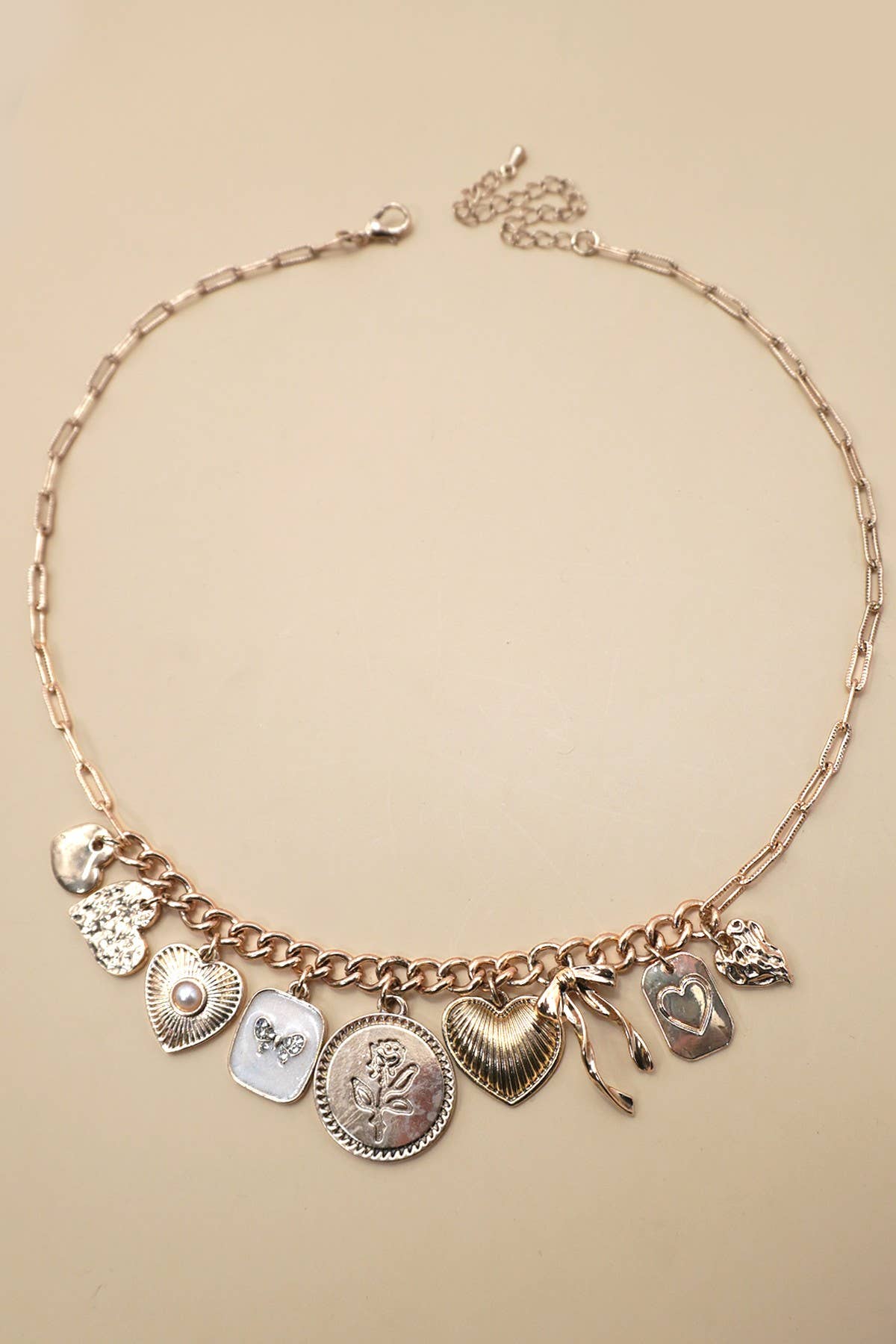 Girly Gold Charm Necklace