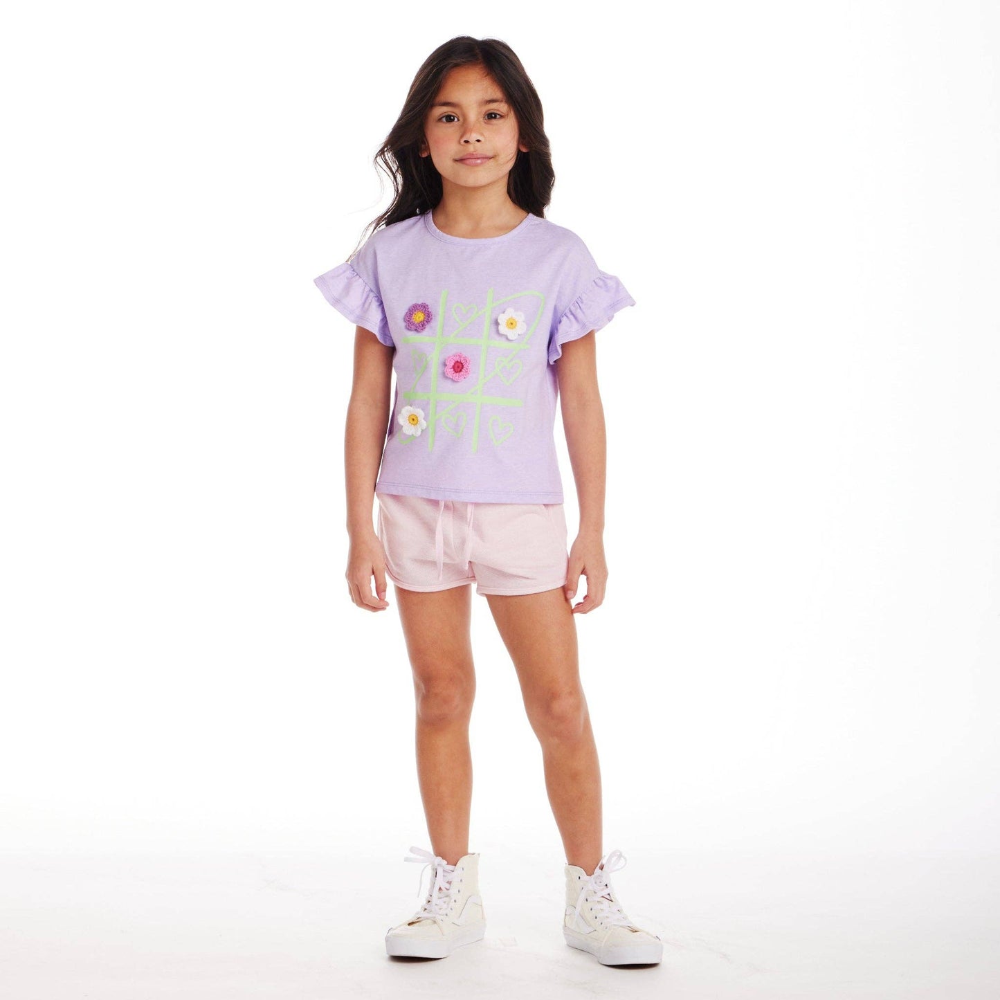 Crochet Tic Tac Toe Ruffle Tee