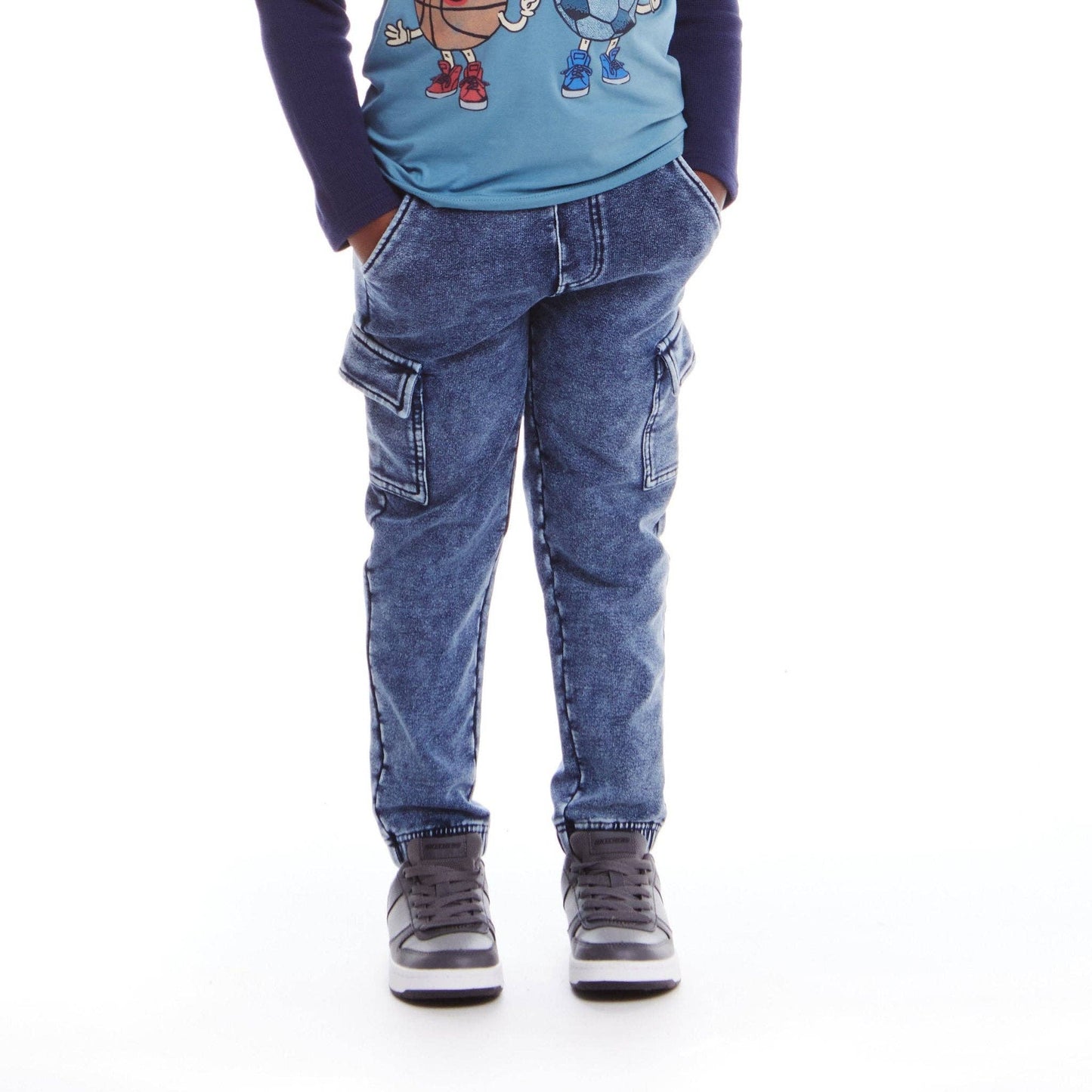 French Terry Jogger - Blue Denim