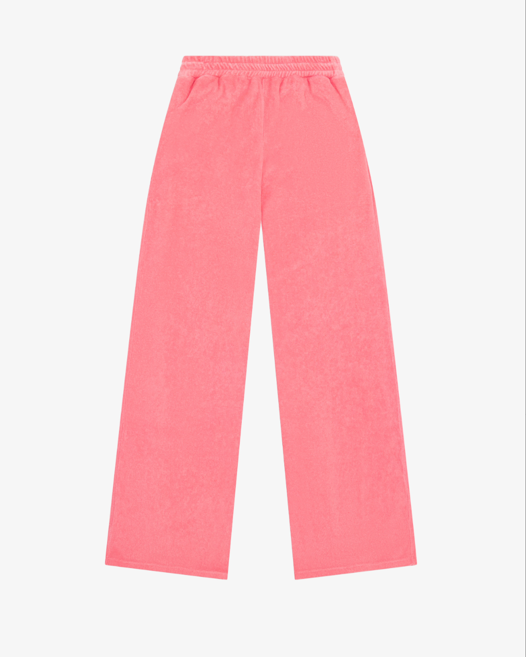 Terry Cloth Wide Leg Lounge Pants |Confetti Pink