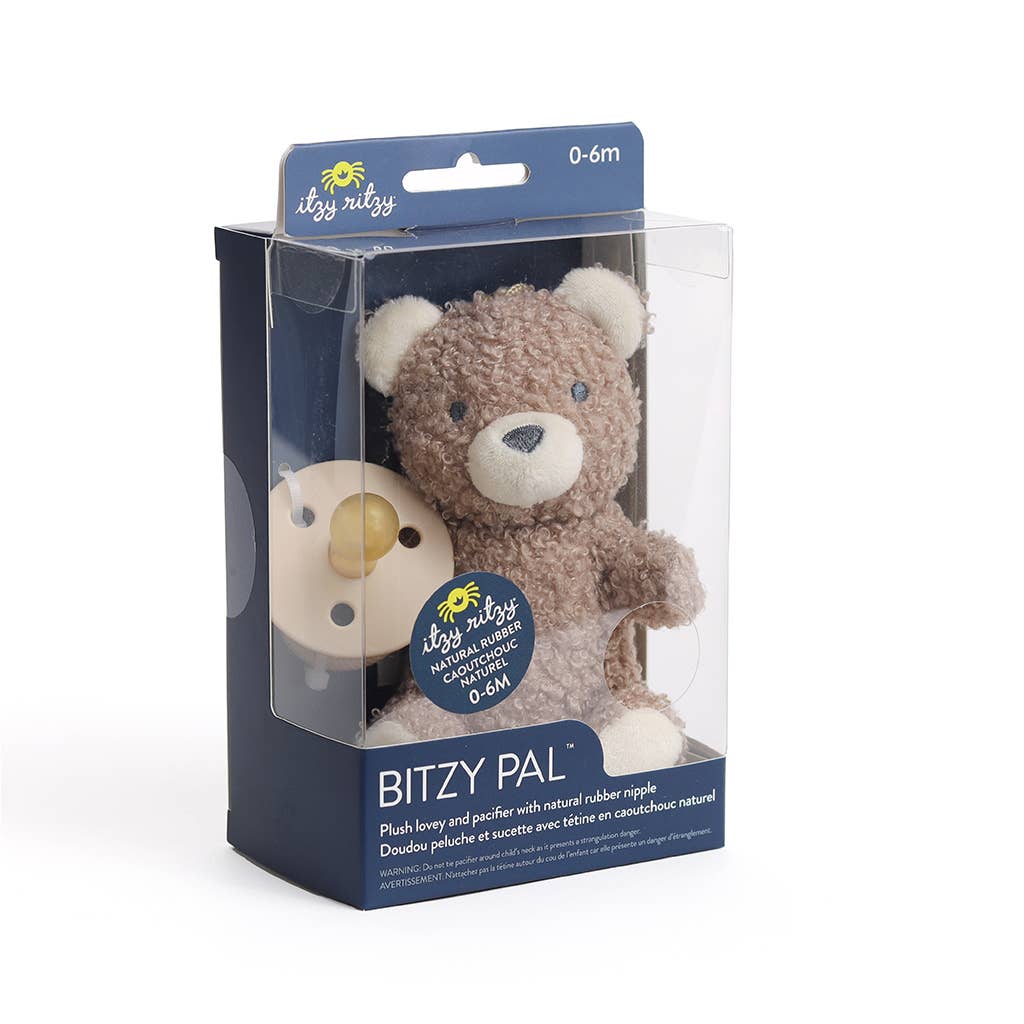Bitzy Bear Natural Rubber Pacifier & Plush