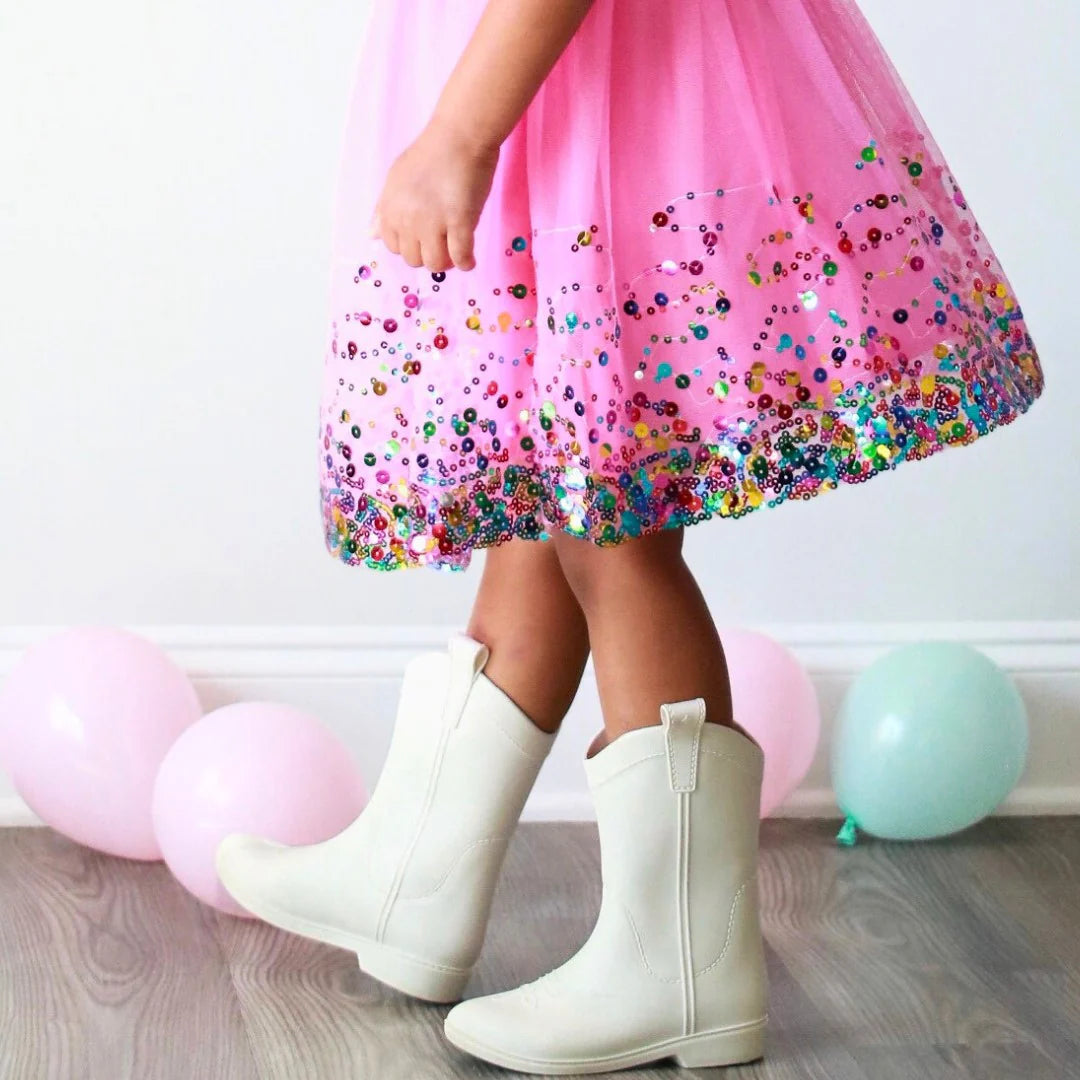 Raspberry Confetti Tutu Dress