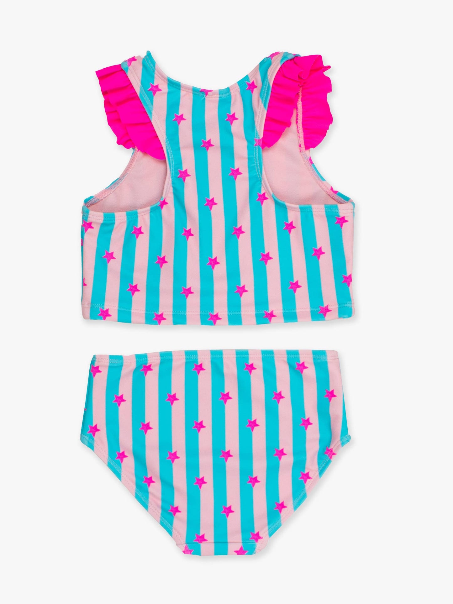 Neon Star Party Racerback Flutter Tankini