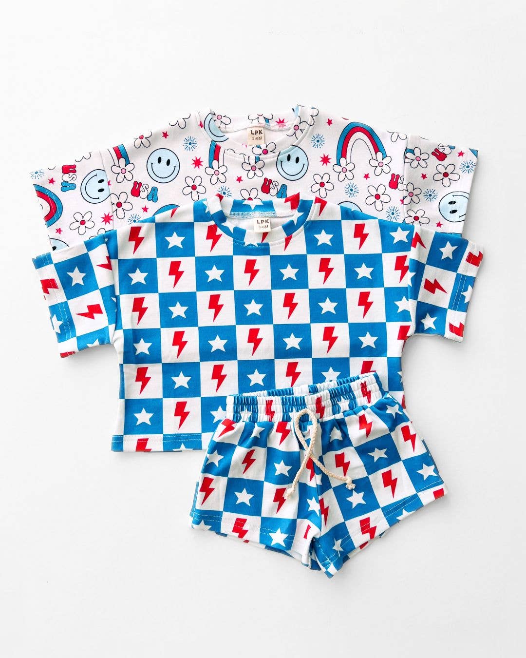 Checks, Stars & Bolts Shortie Set