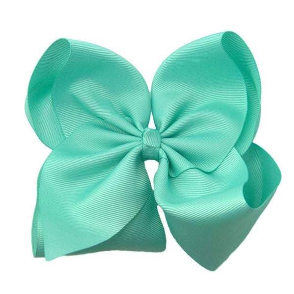 6” Solid Grosgrain Bow | Aqua