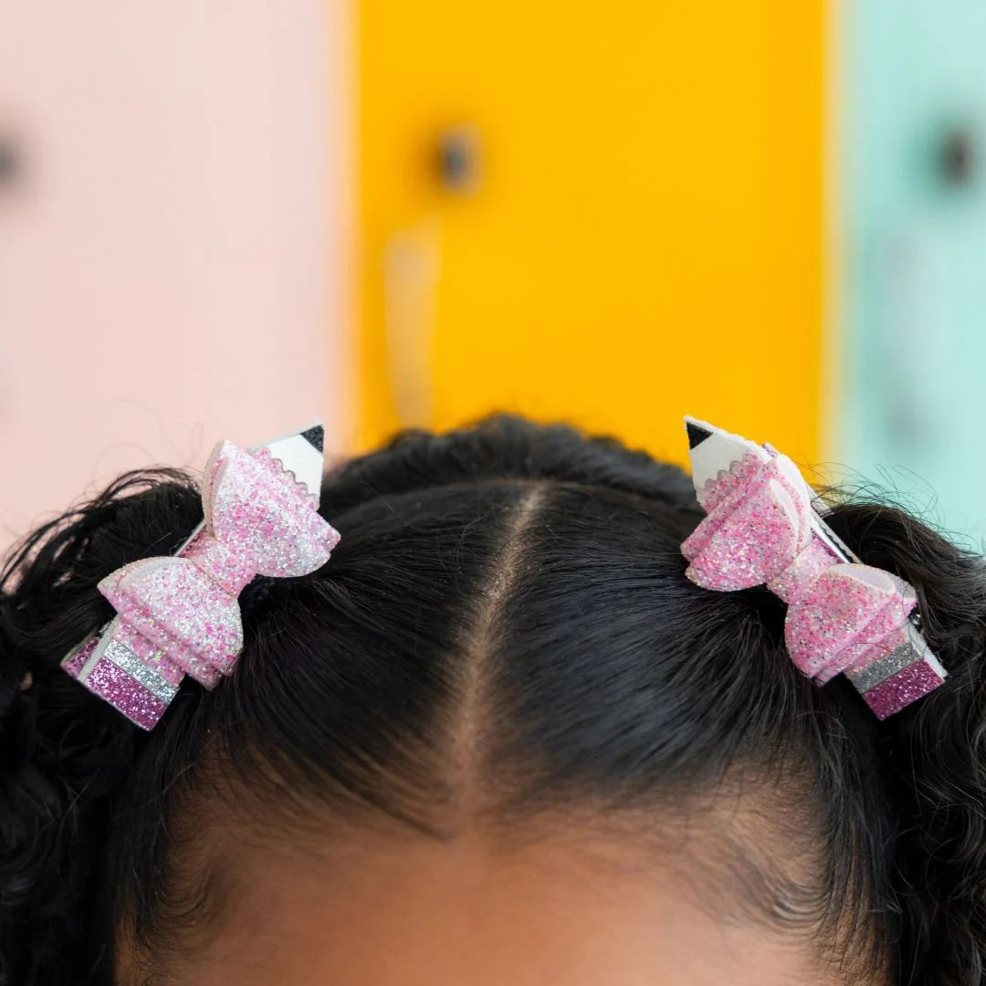 Pencil Bow Clip Set