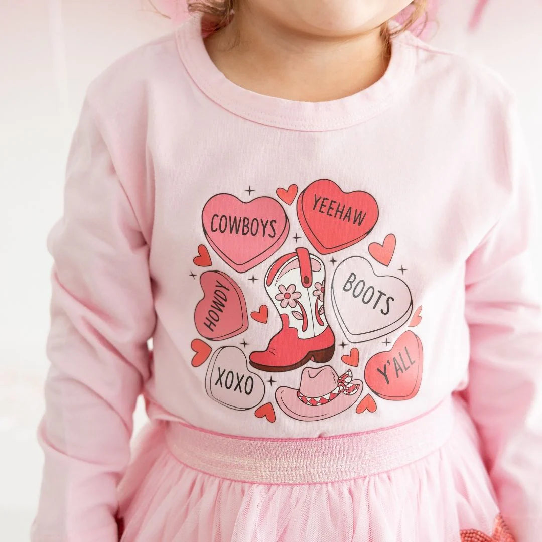 Howdy Valentine Long Sleeve Soft Tee