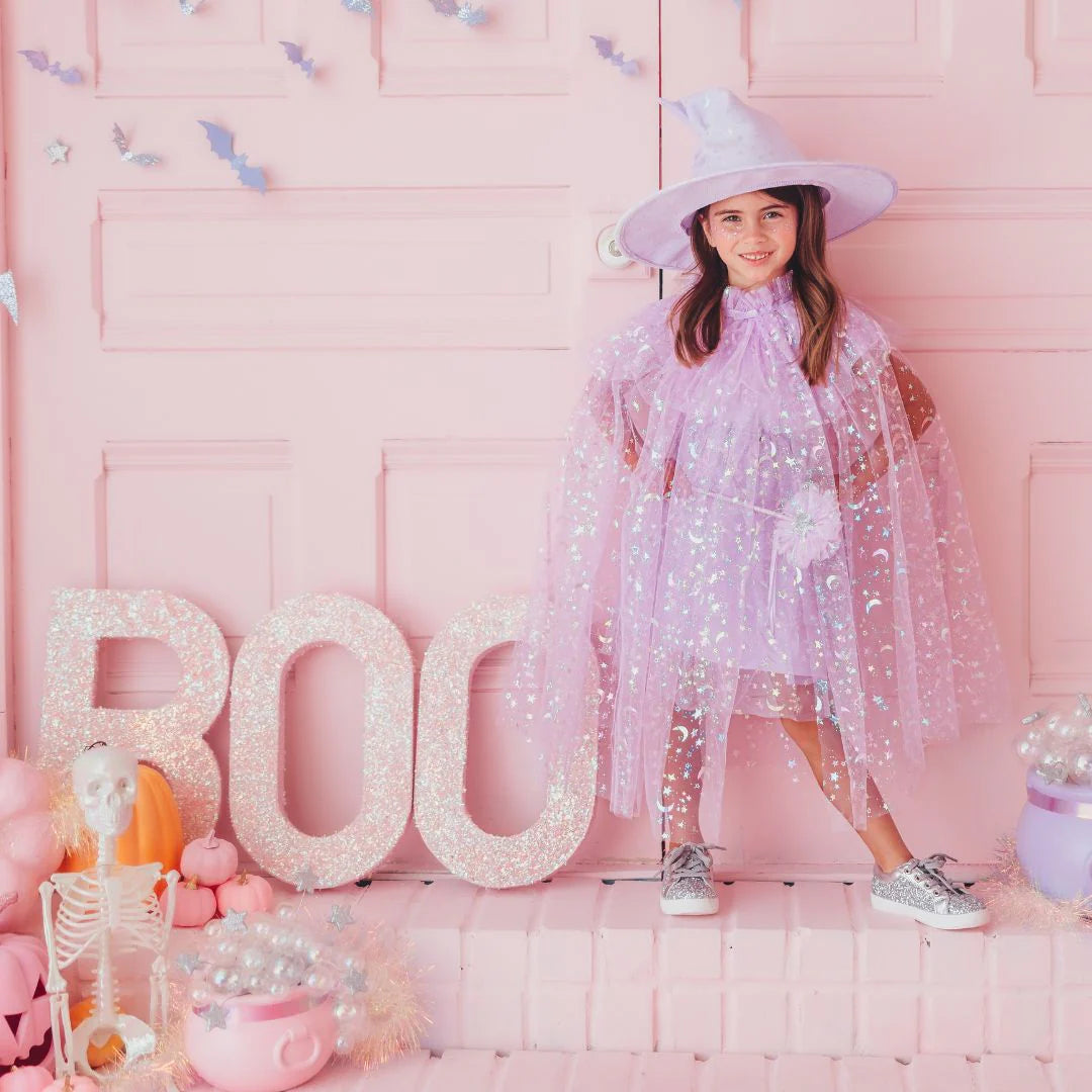Lilac Star and Moon Halloween Tutu Dress