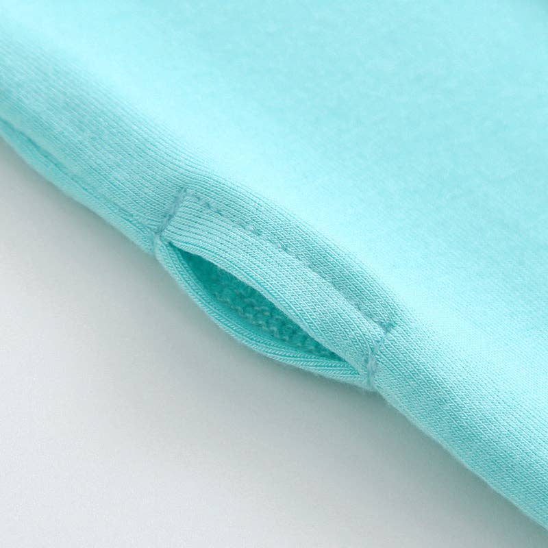 Turquoise Zippered Romper NICU Friendly