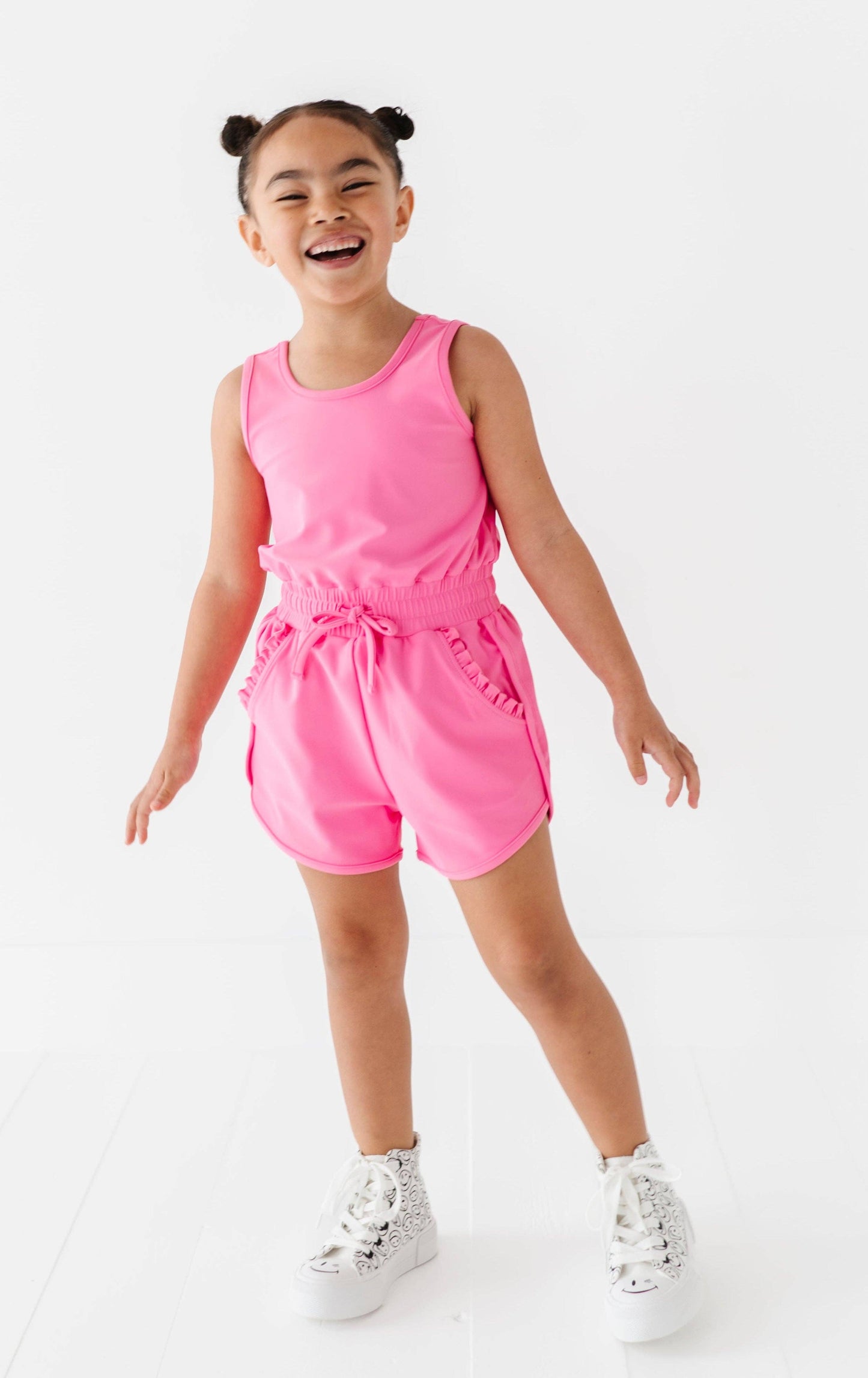 Berry Pink Ruffle Romper