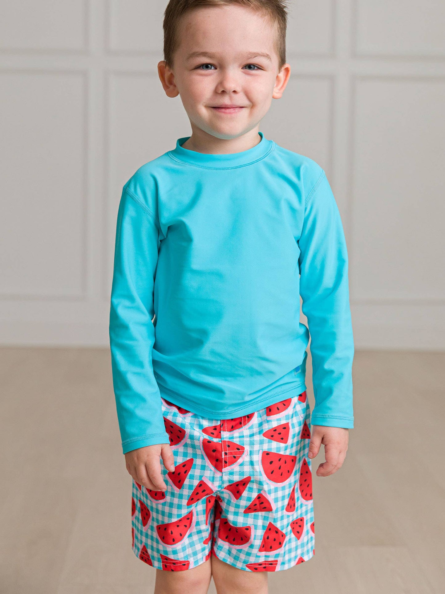 Bright Aqua Long Sleeve Rash Guard