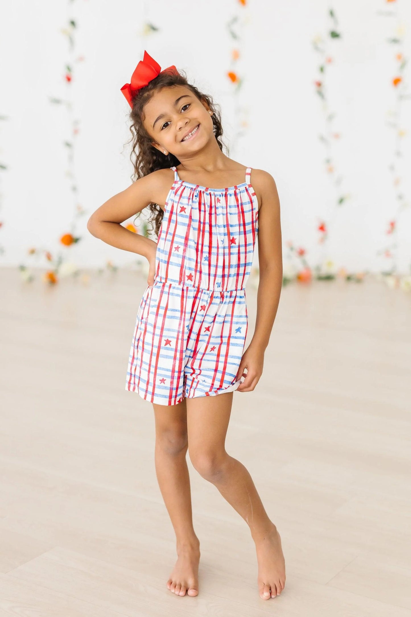Patriotic Plaid Play Romper