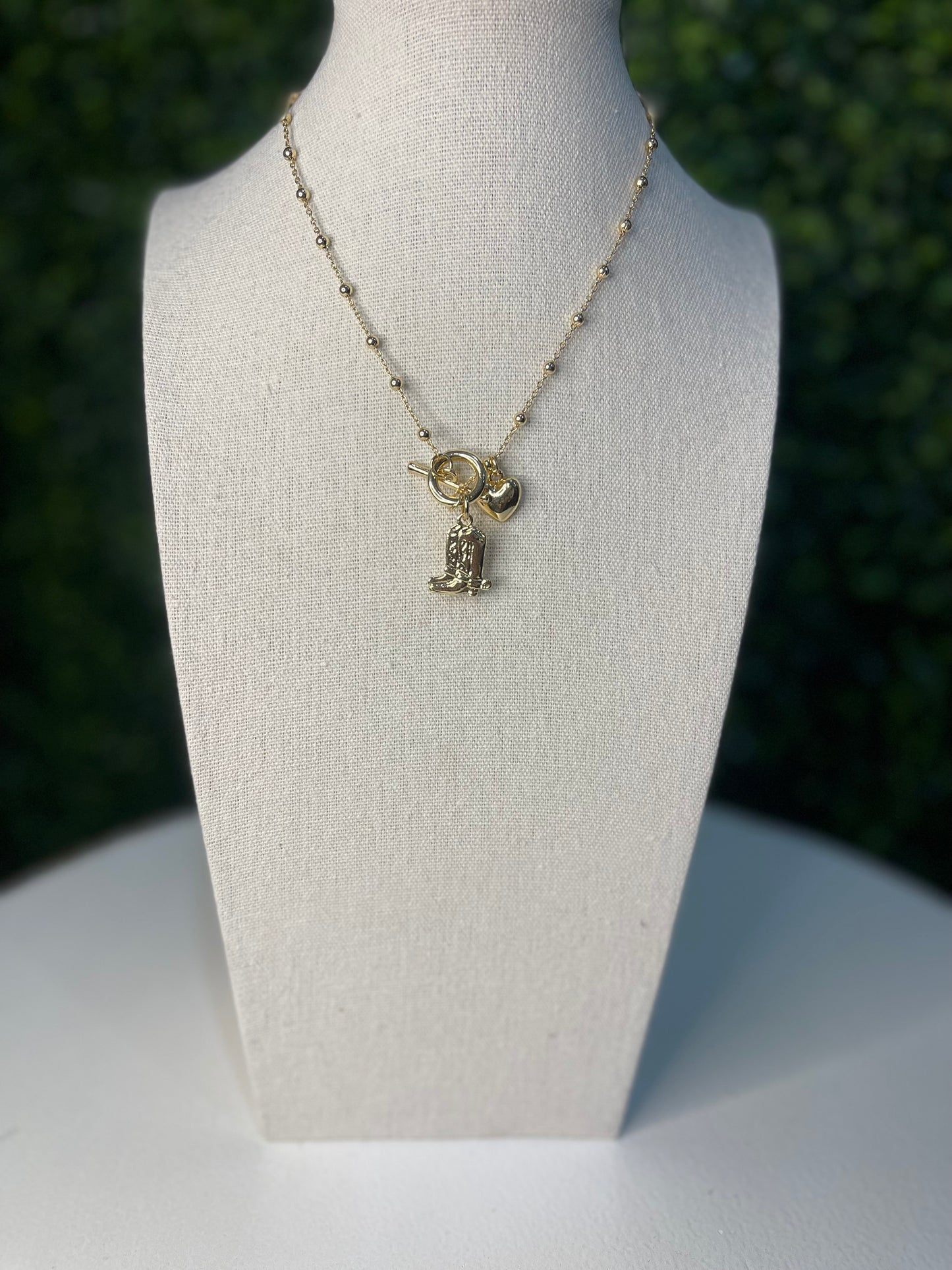 Western Love Charm Necklace | Gold