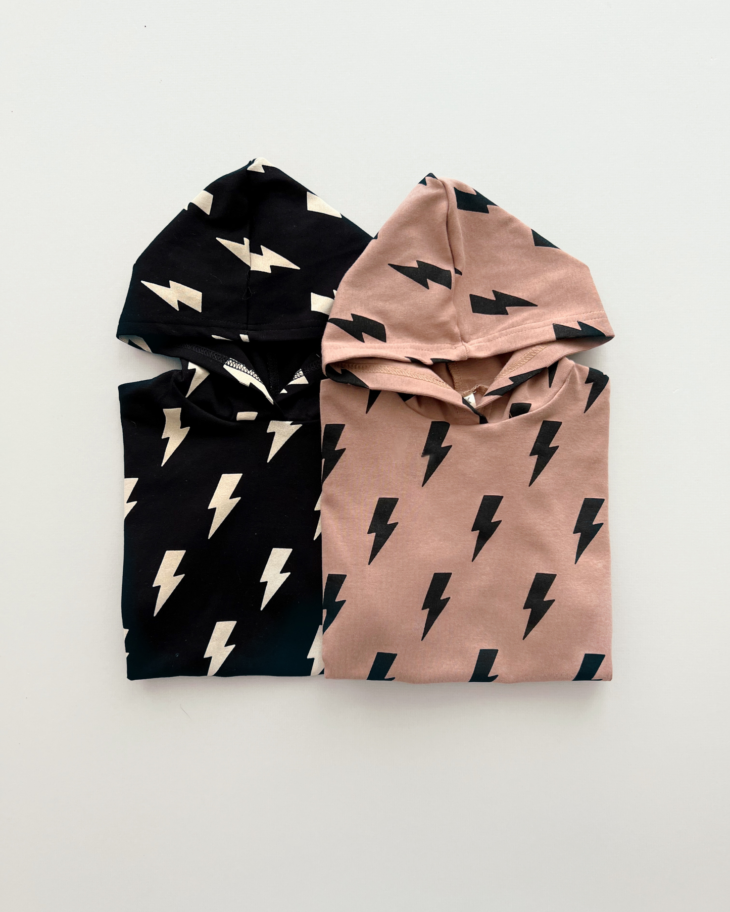 Hooded Bubble Romper | Mocha Bolts: 12-18M