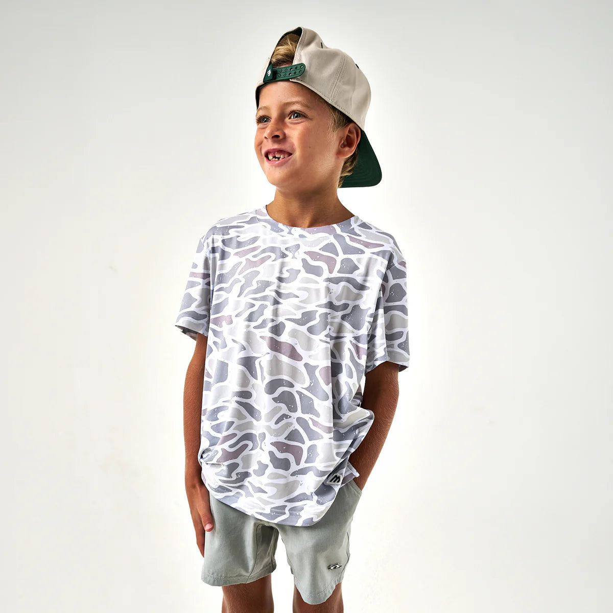 Youth Tee | Dri Fit Go To Tee | White Camo
