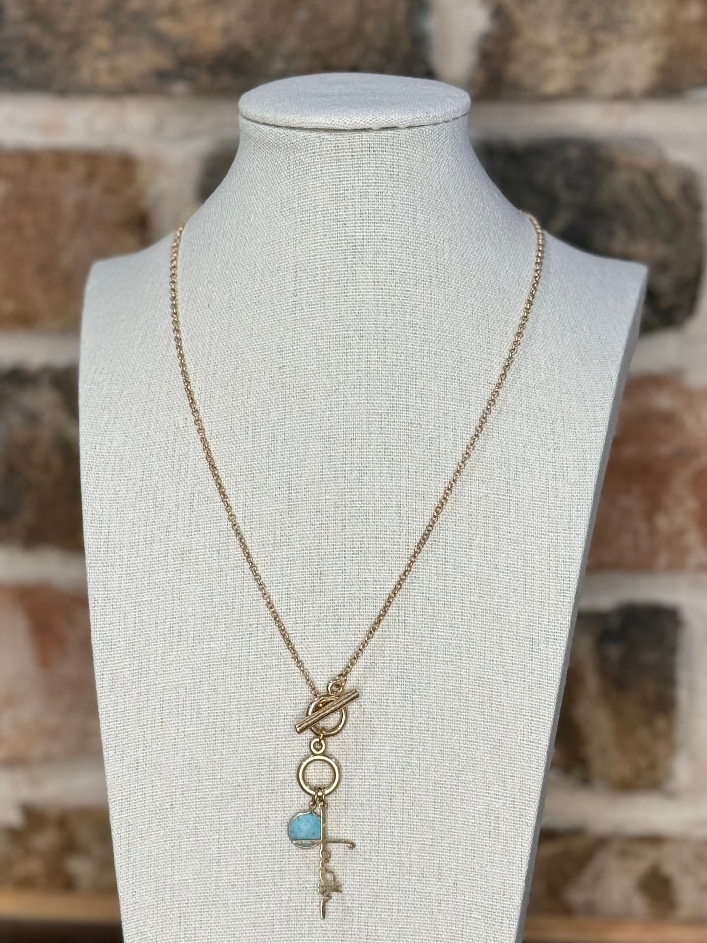 Turquoise Faith Drop Necklace