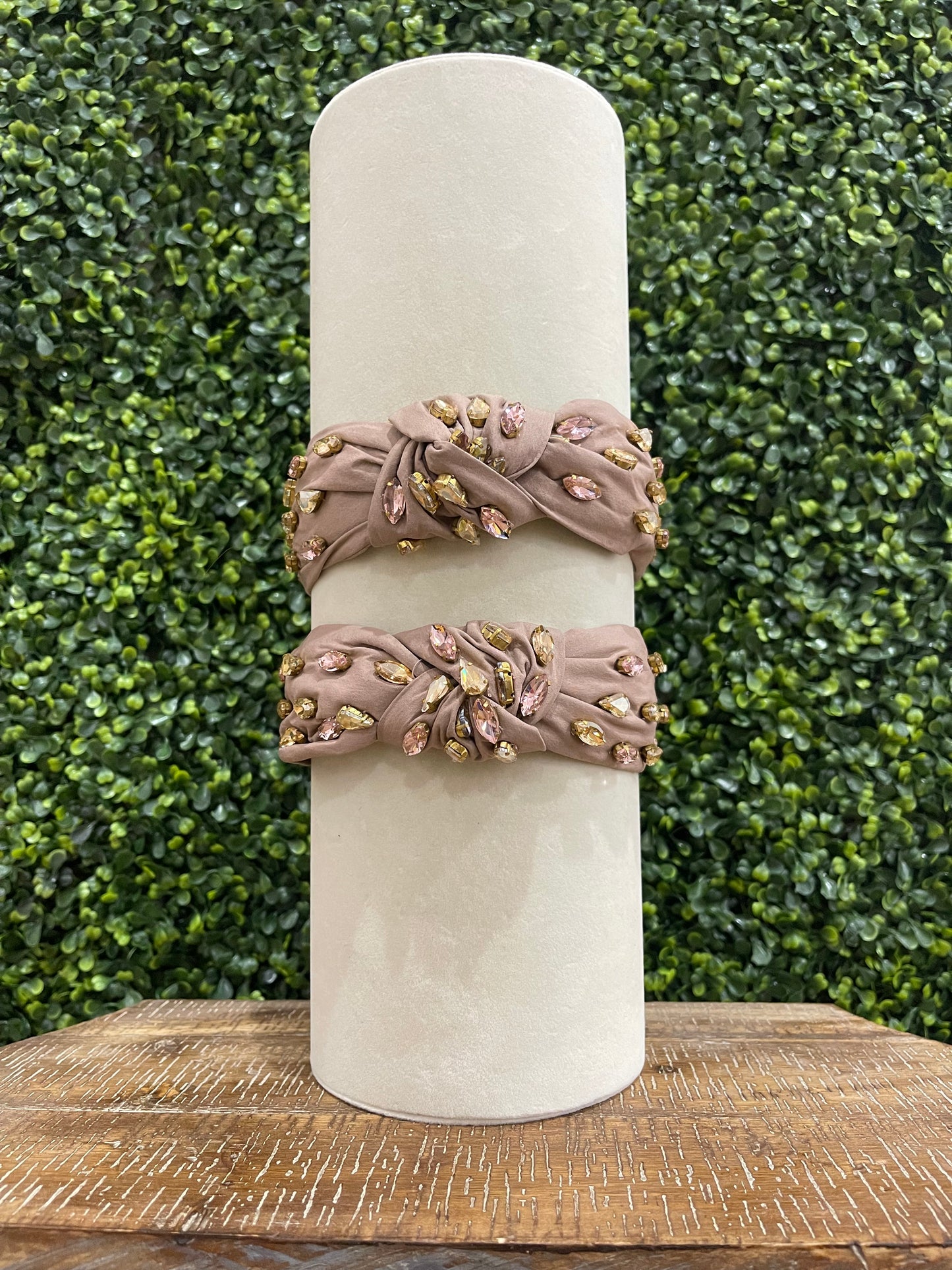Muave Embellished Gemstone Headband