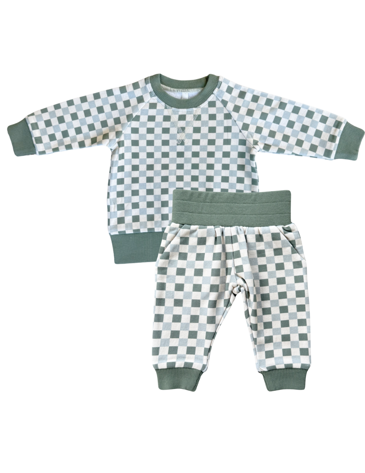 Fleece Joggers | Fern Checkers