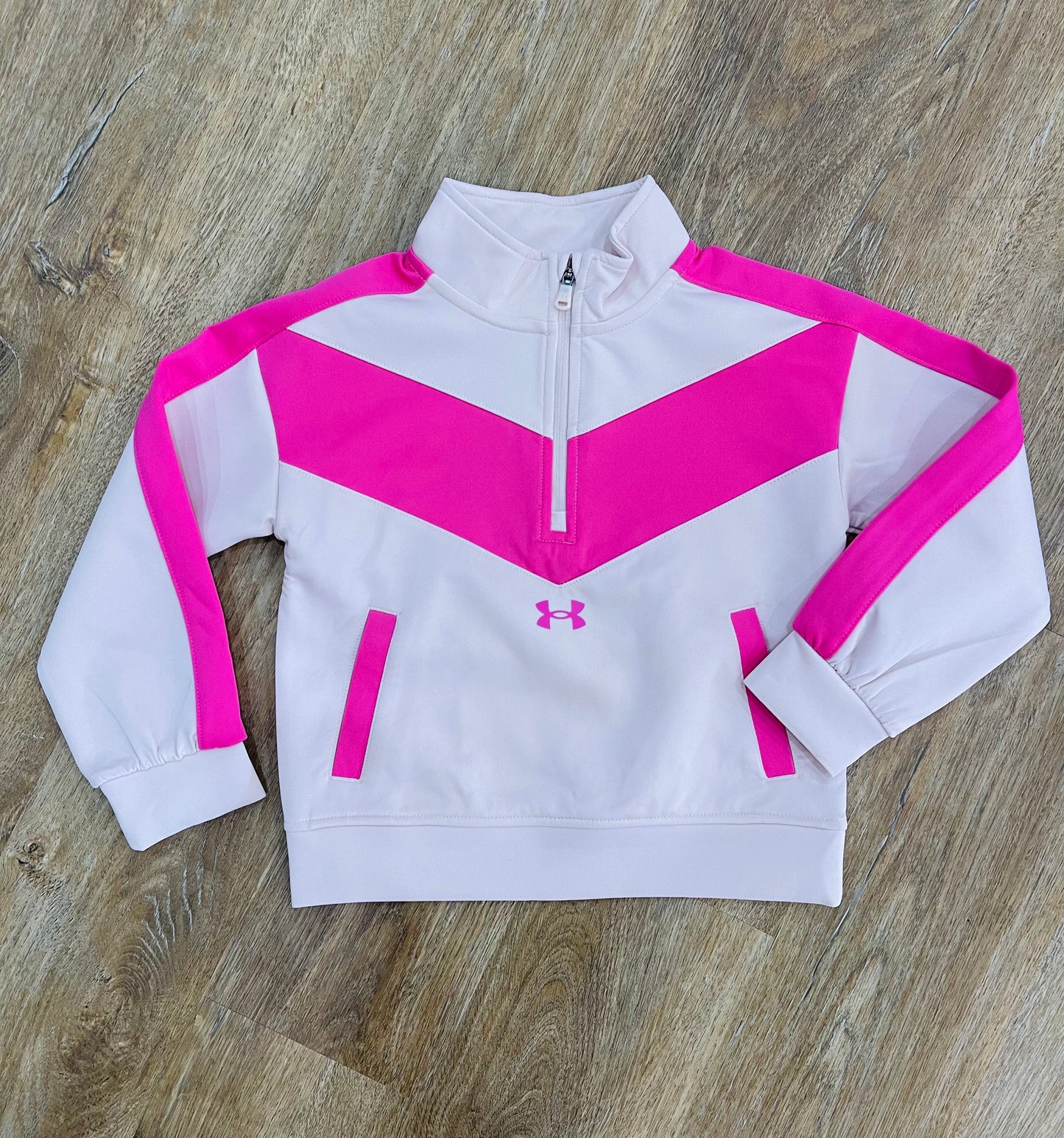 UA Colorblock 1/4 Zip Hoodie | Pink Frenzy