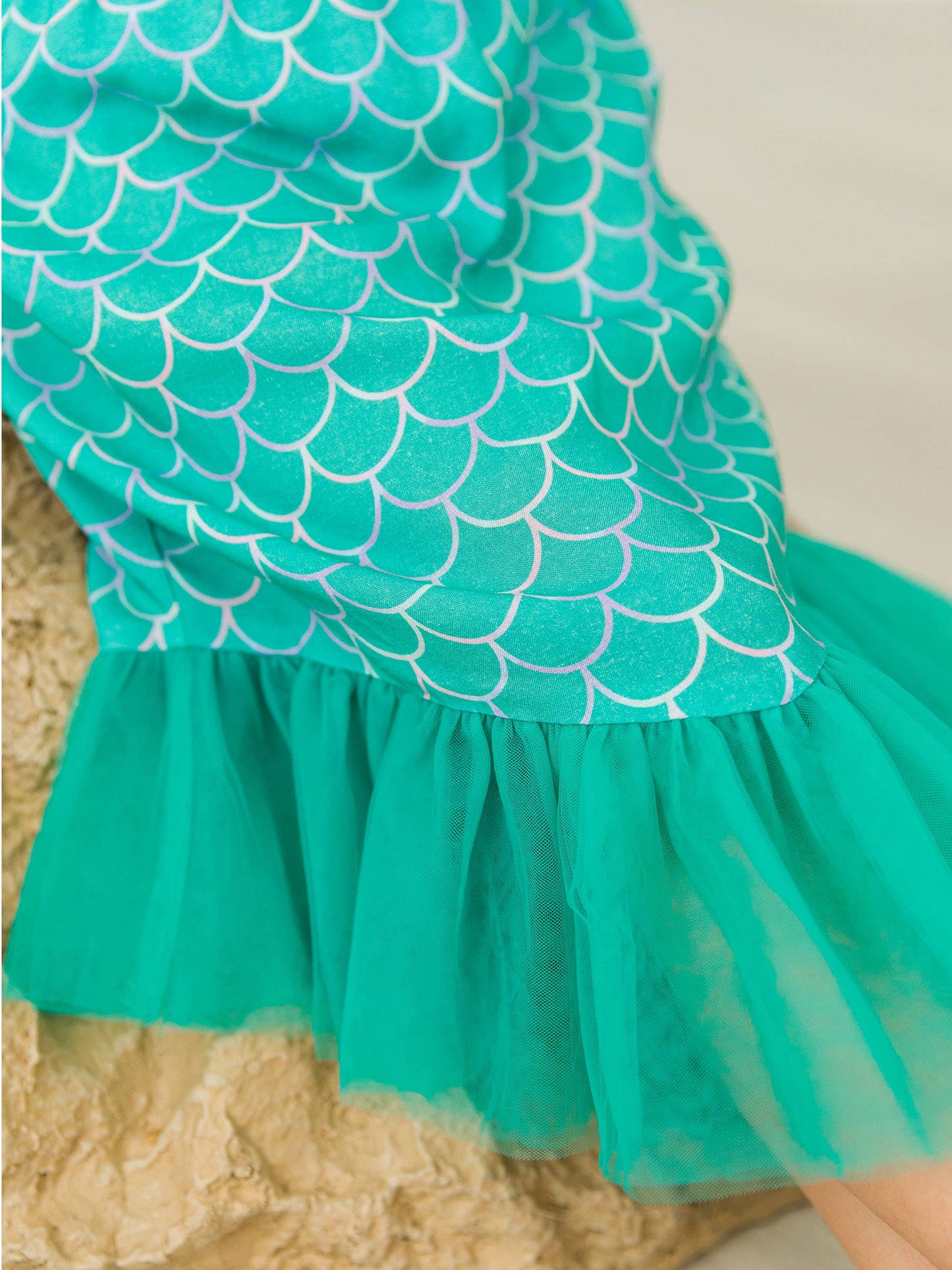 Sparkle Scales Mermaid Tail Skirt Cover-Up