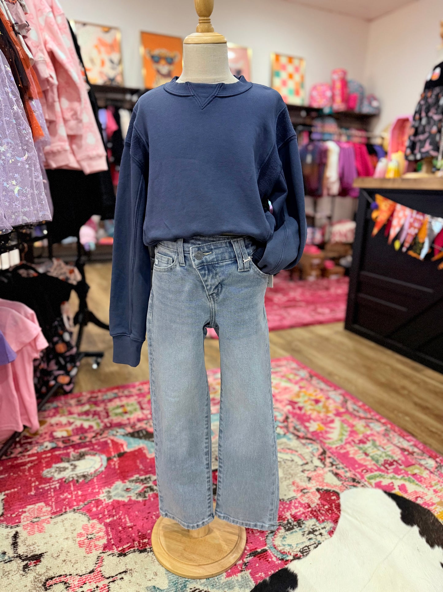 High Rise Straight Jeans