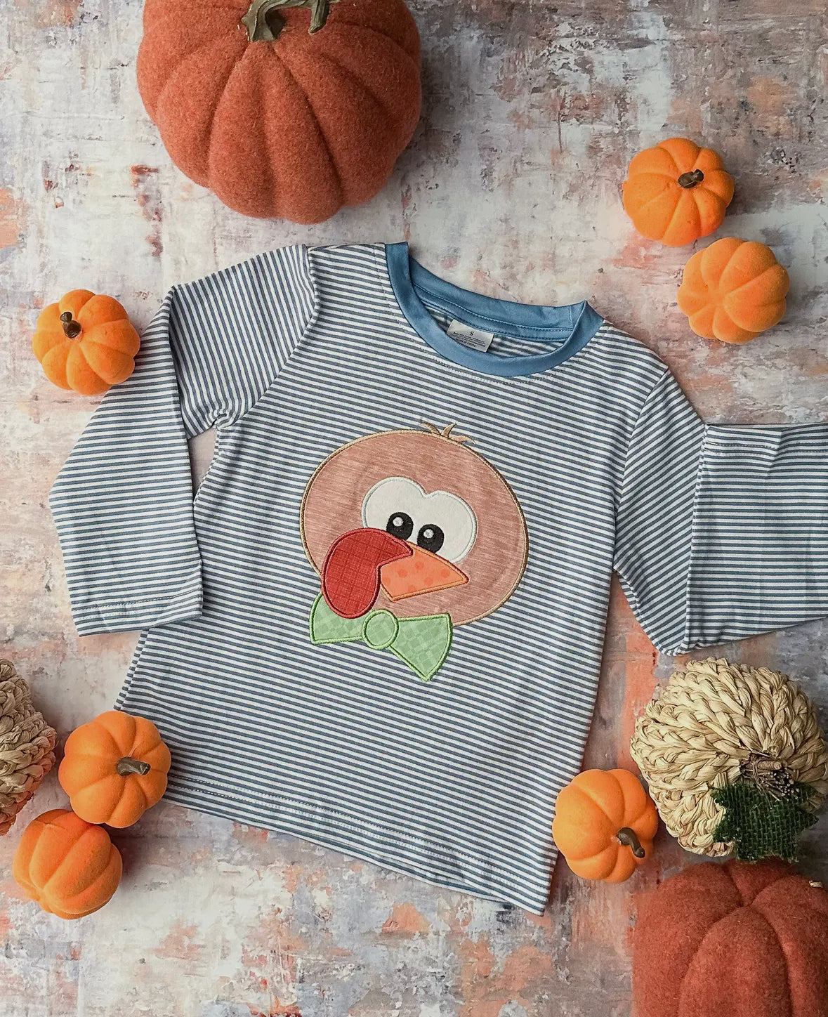 Blue Stripes Turkey Long Sleeve Tee