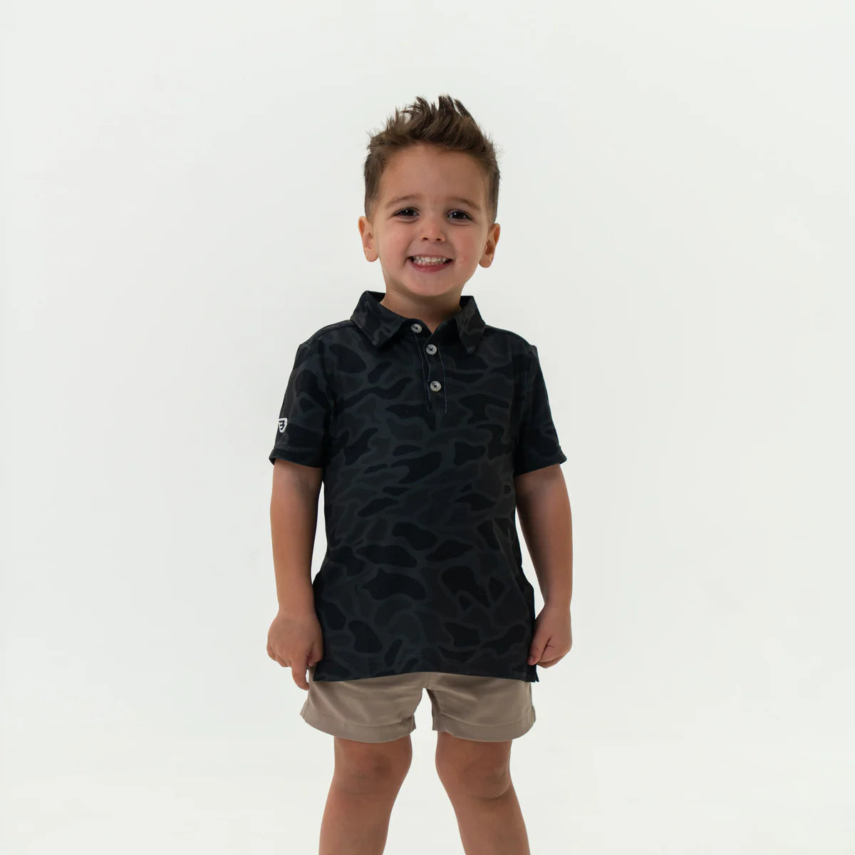 Youth Polo | Black Camo