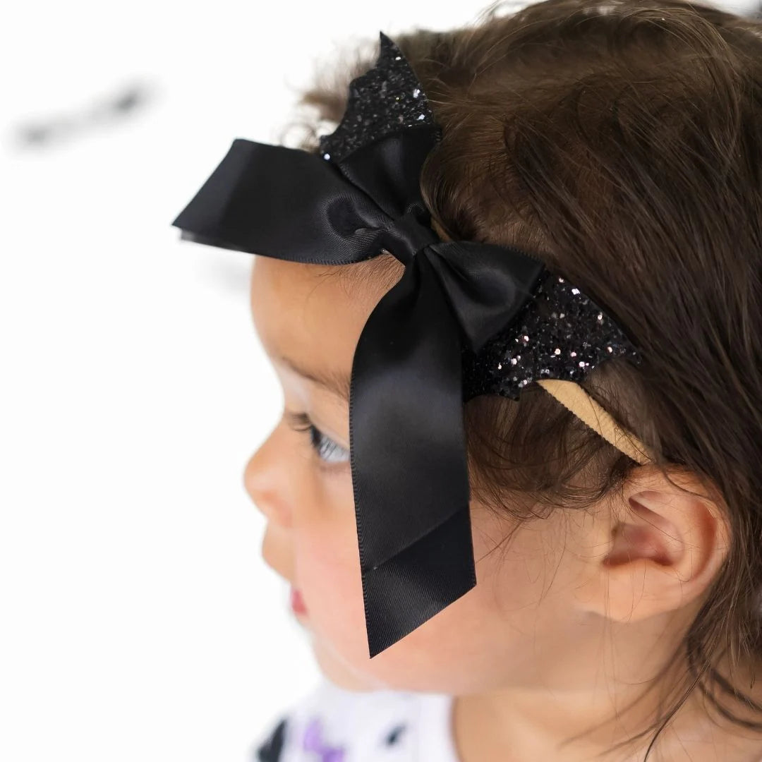 Bat Halloween Bow Baby Headband