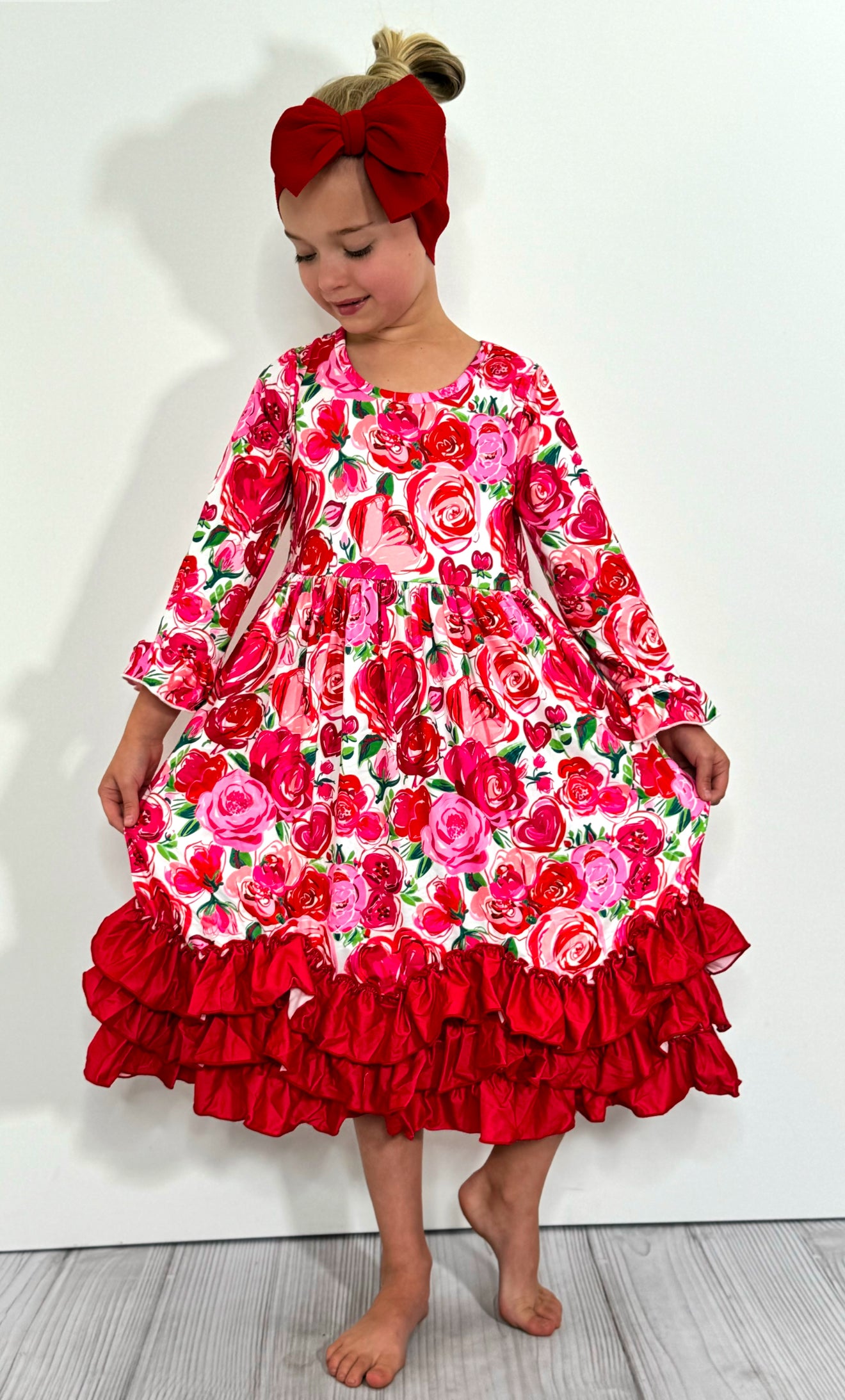 Rosey Ruffle Maxi Dress