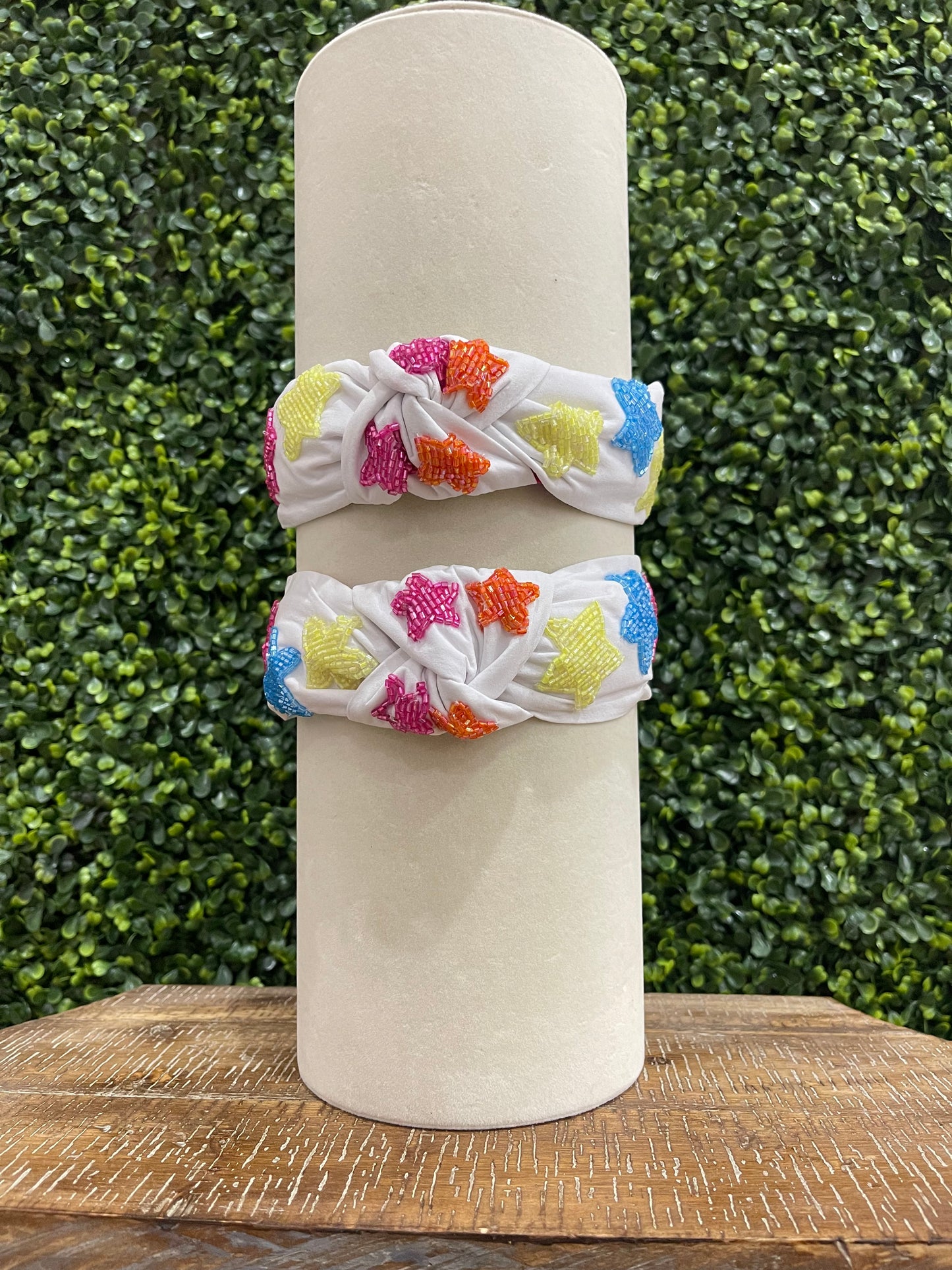Multi Star Sequin Knot Headband
